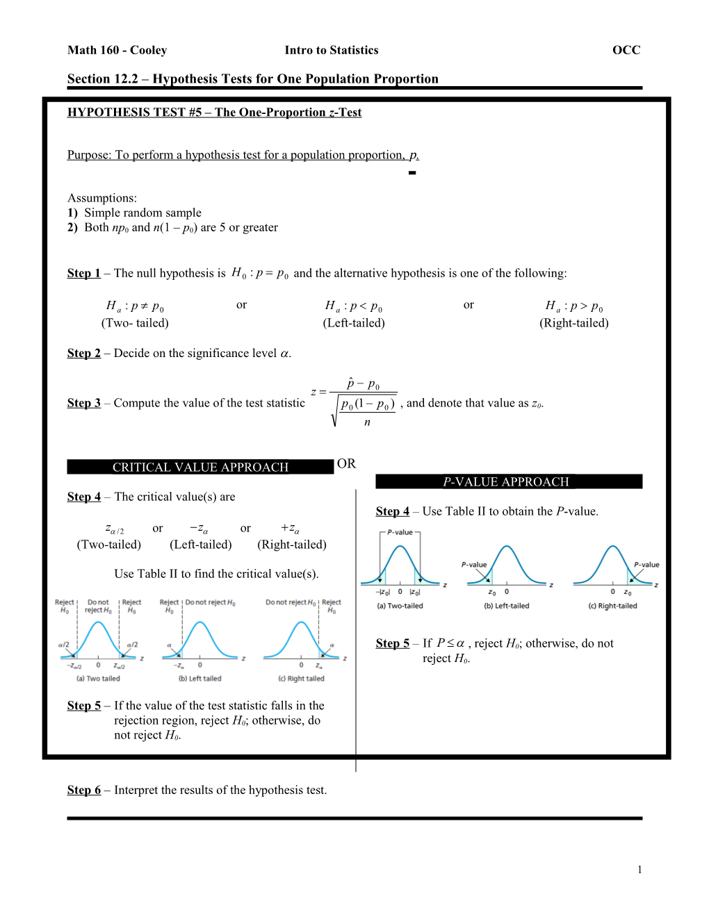 Math 160 - Cooley Intro to Statistics OCC s2