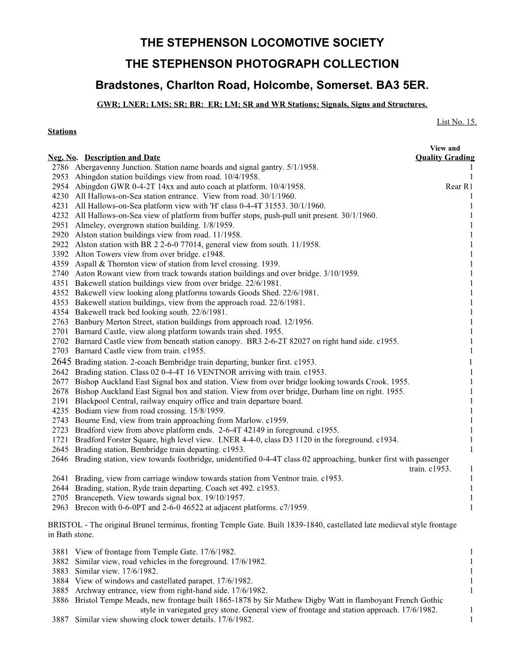 The Stephenson Locomotive Society