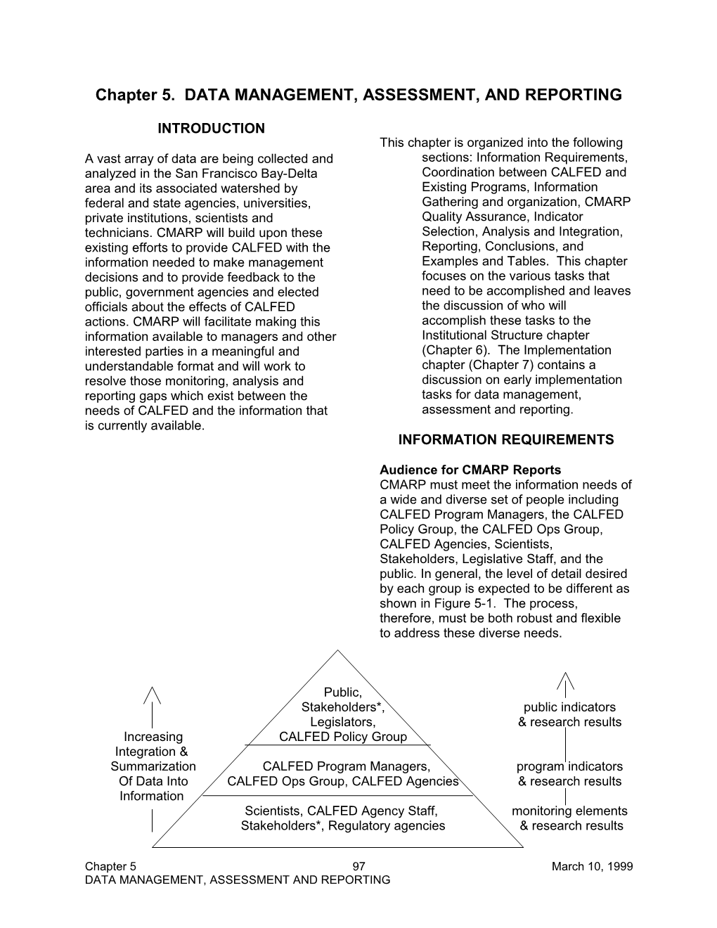 Chapter 5. DATA MANAGEMENT, ASSESSMENT, and REPORTING