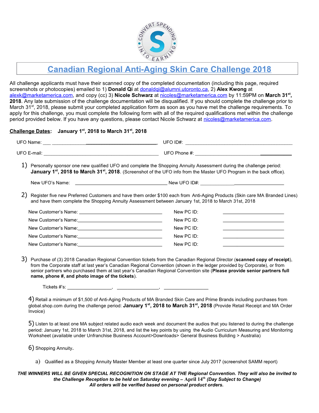 Canadian Regional Anti-Agingskin Care Challenge 2018