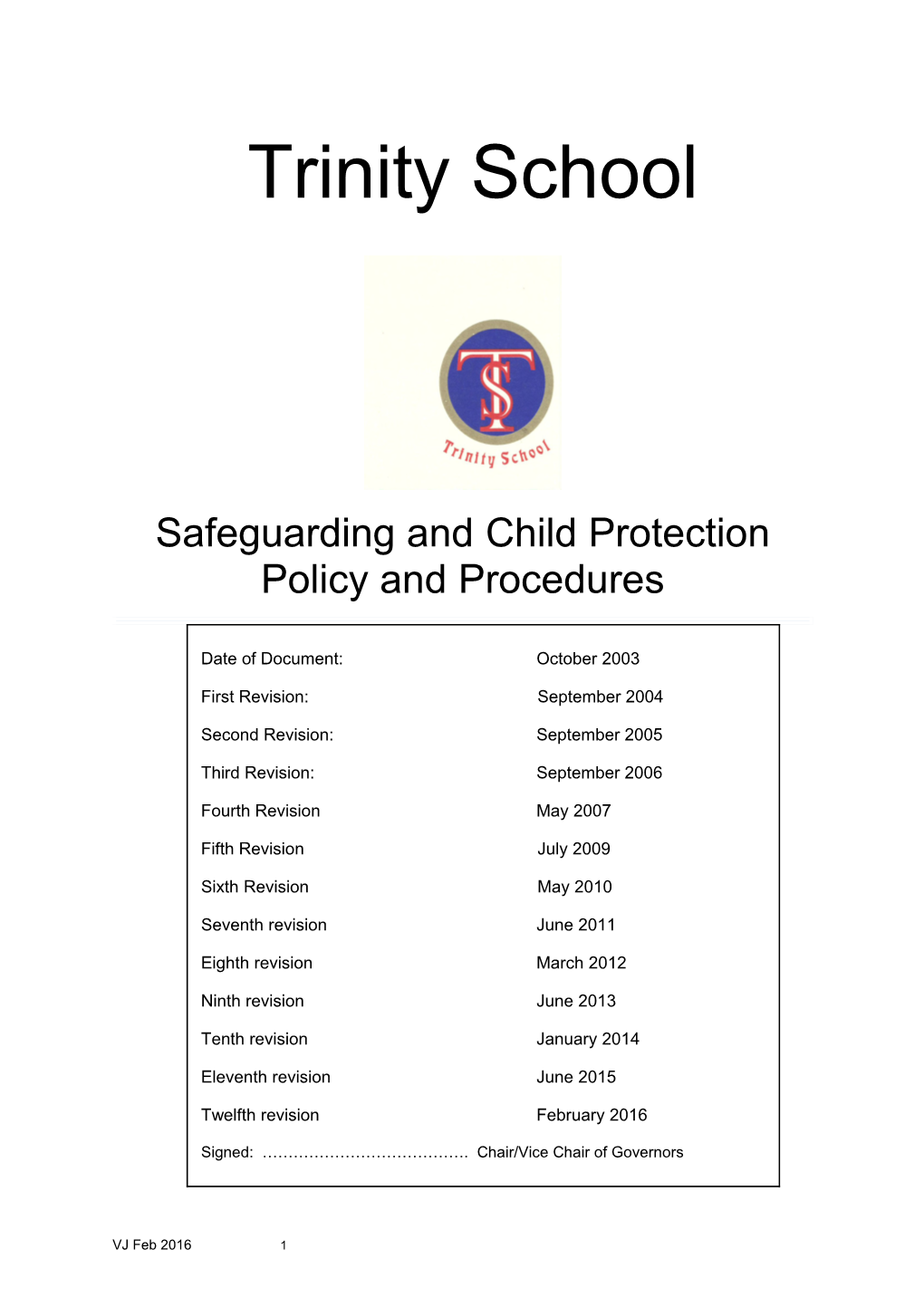 Named Staff with Specific Child Protection Responsibilities