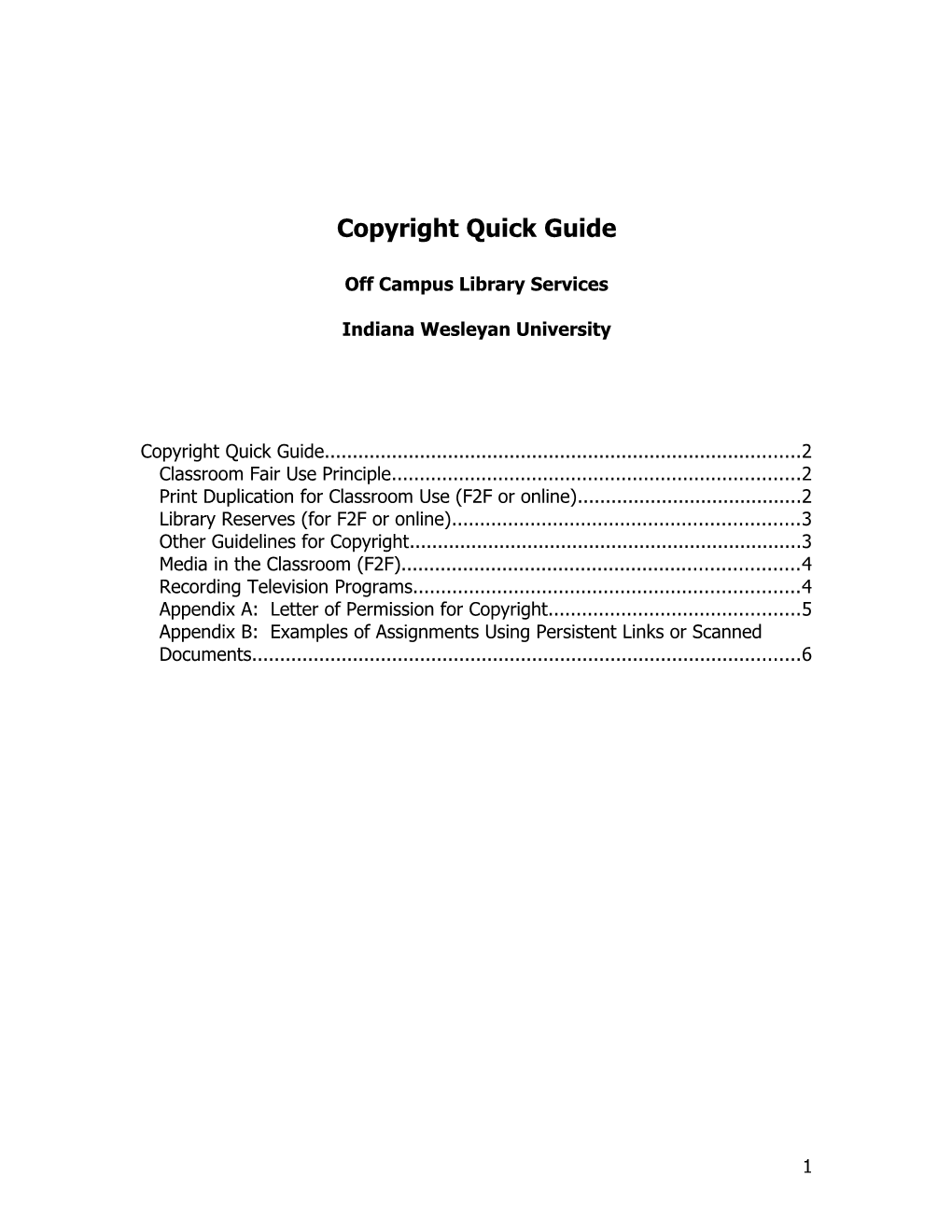 Copyright Quick Guide