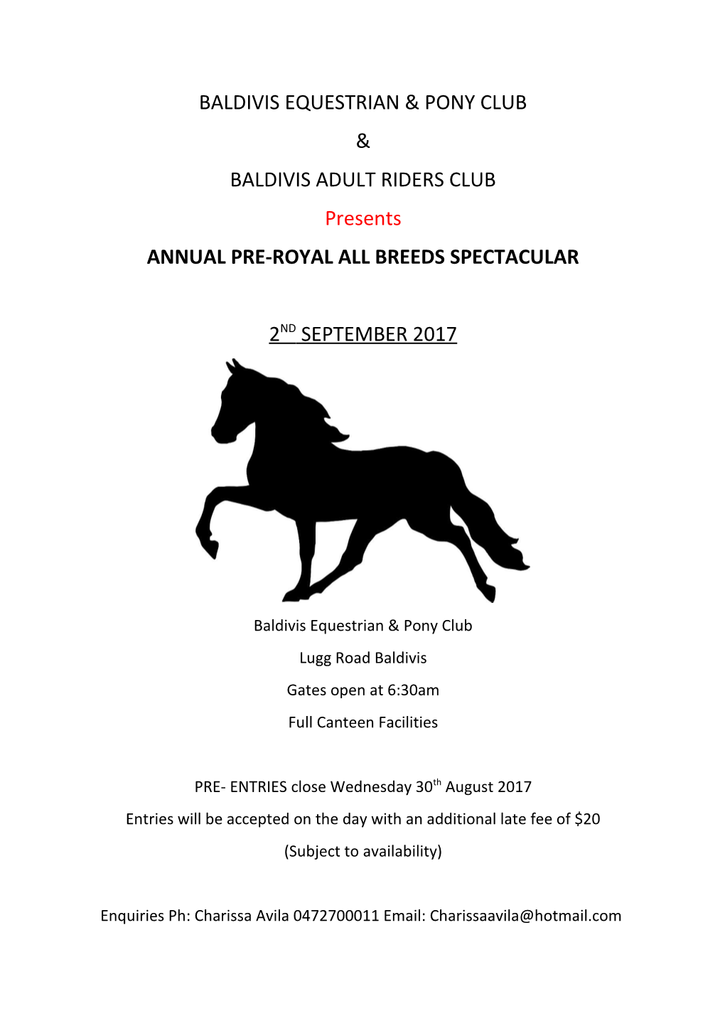 Annual Pre-Royal All Breeds Spectacular