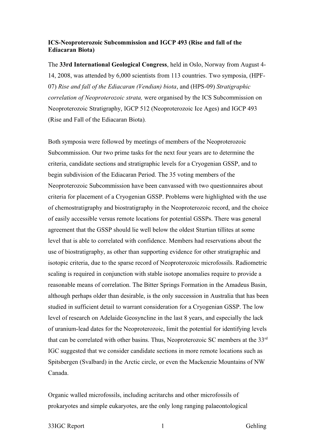 ICS-Neoproterozoic Subcommission