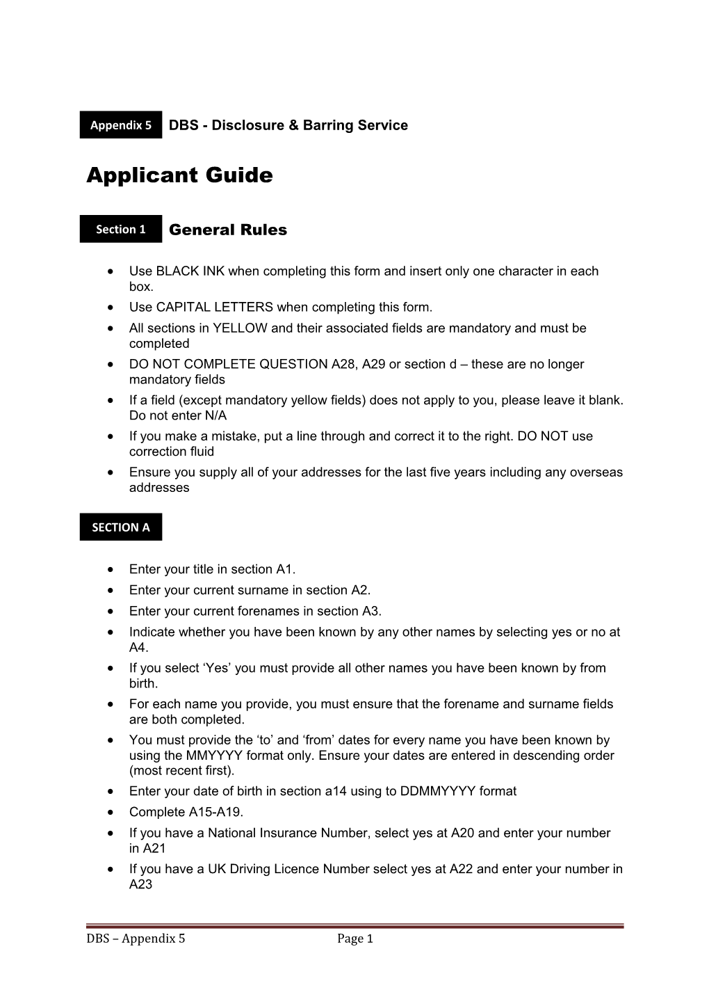 Applicant Guide