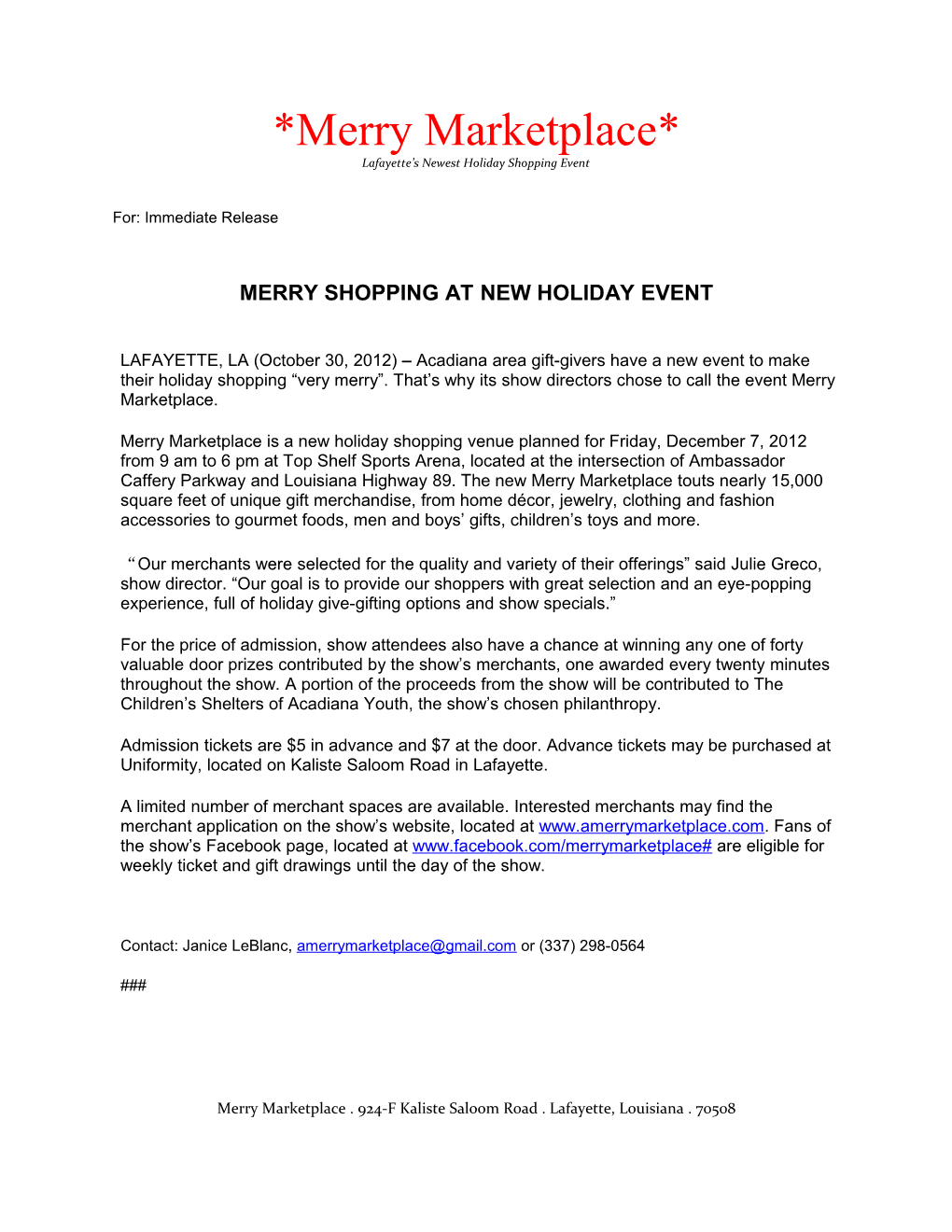 Lafayette S Newest Holiday Shopping Event