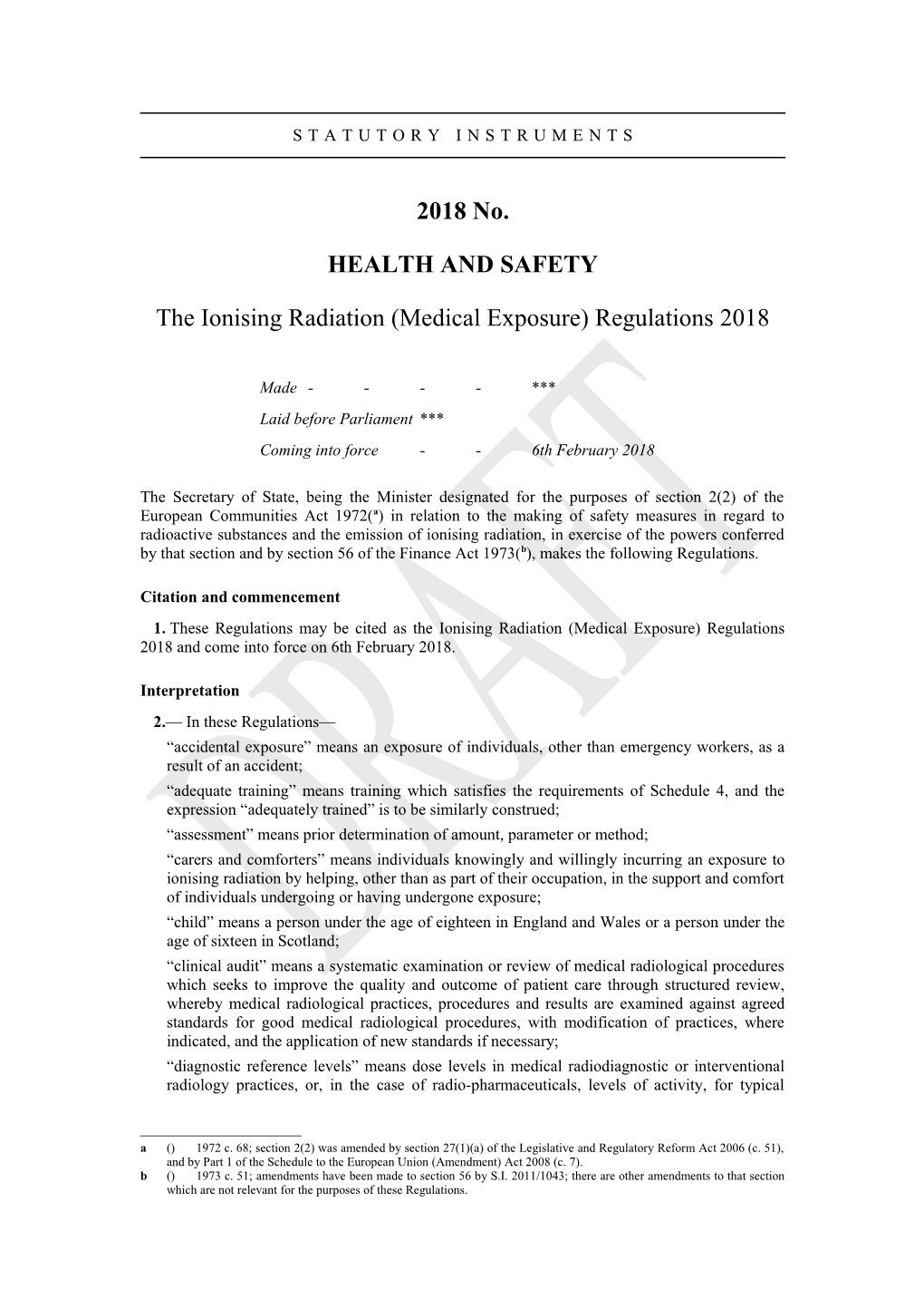 Theionisingradiation(Medicalexposure)Regulations2018