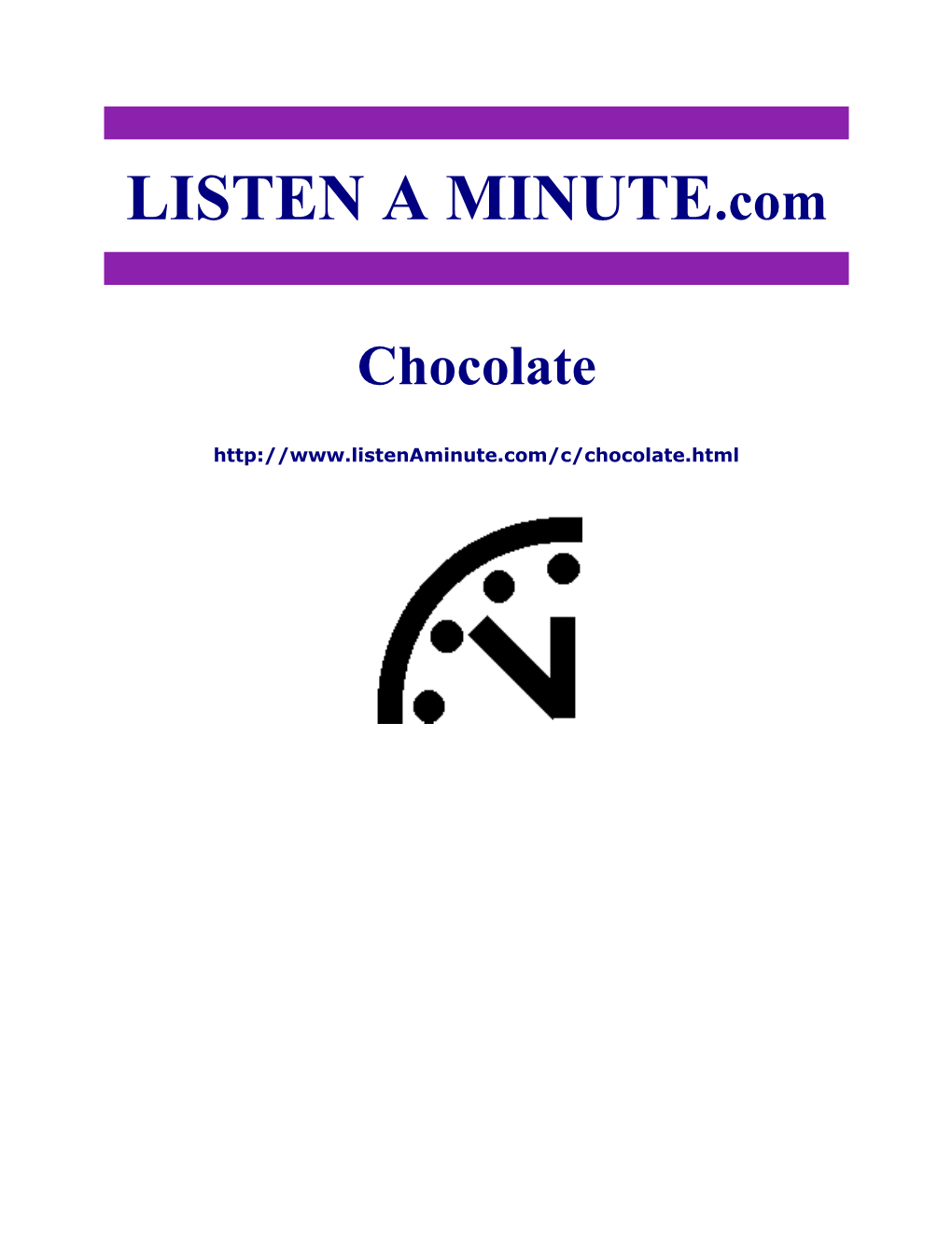 Listen a Minute.Com - ESL Listening - Chocolate