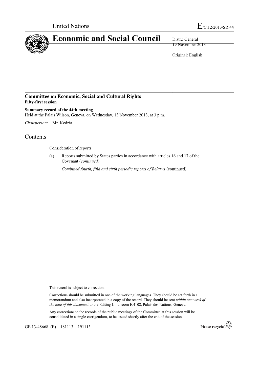 Committee on Economic, Social and Cultural Rights s4