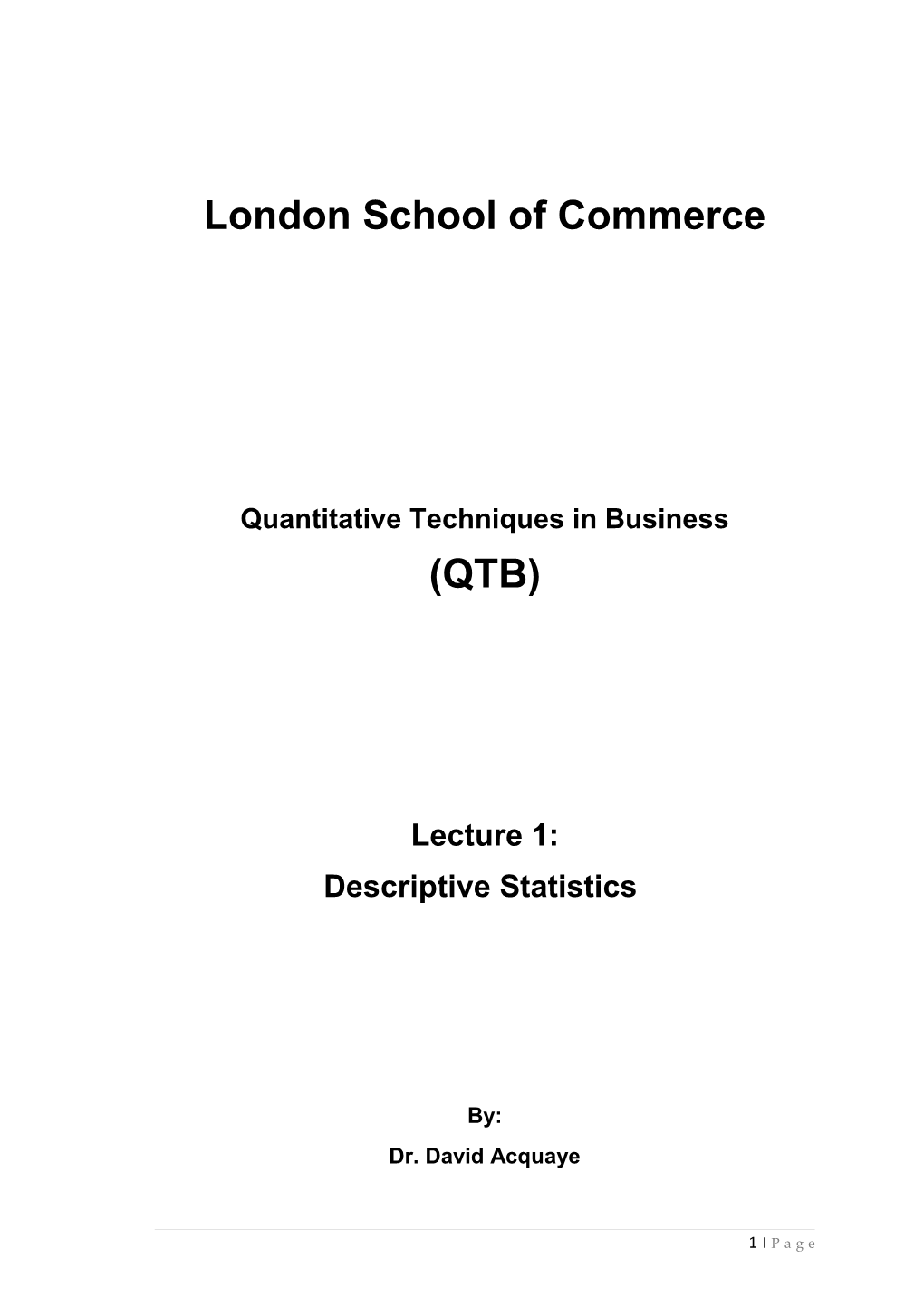 London School of Commerce