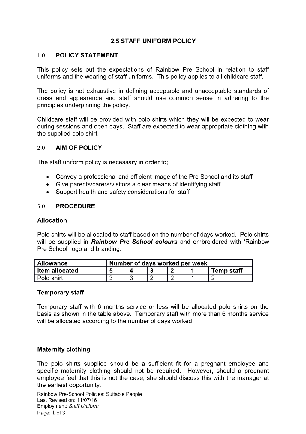 Staff Uniform Policy s1