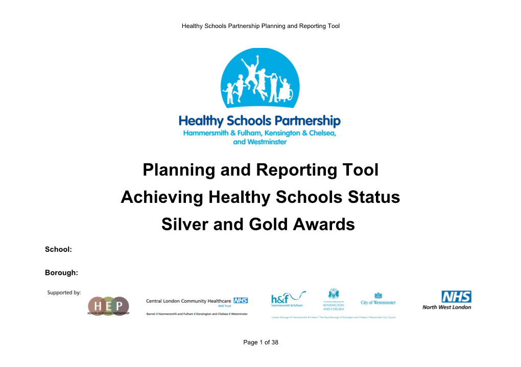 Healthy Schools London Review Tool