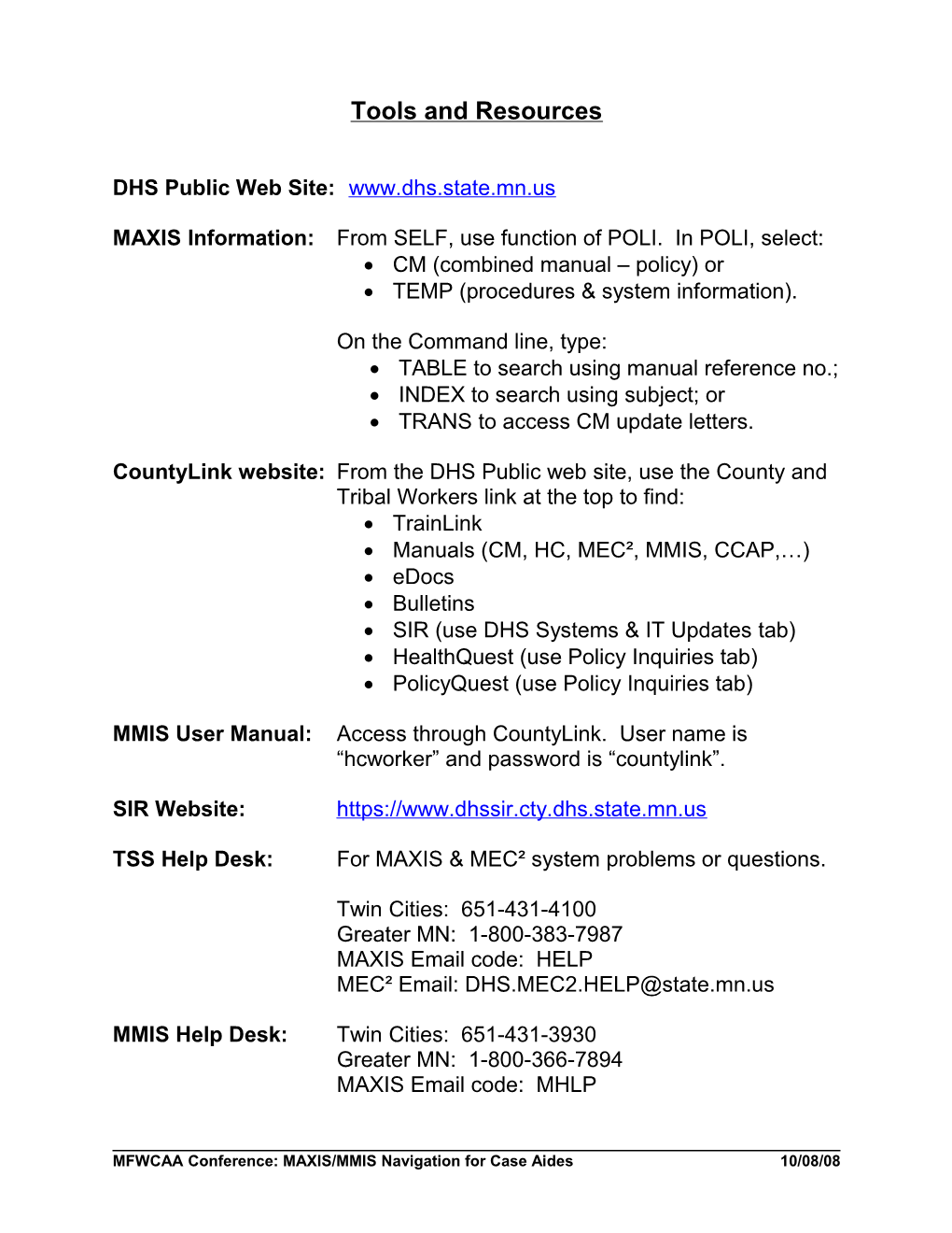 Proposed MMIS Person Search Cheat Sheet