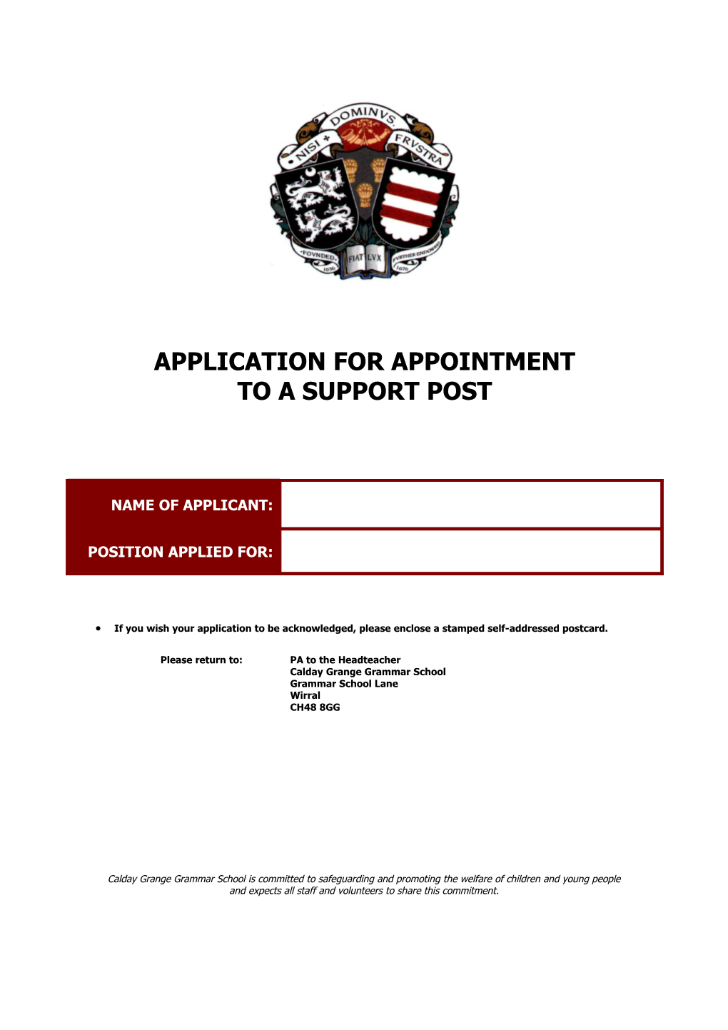 Application for Appointment s1