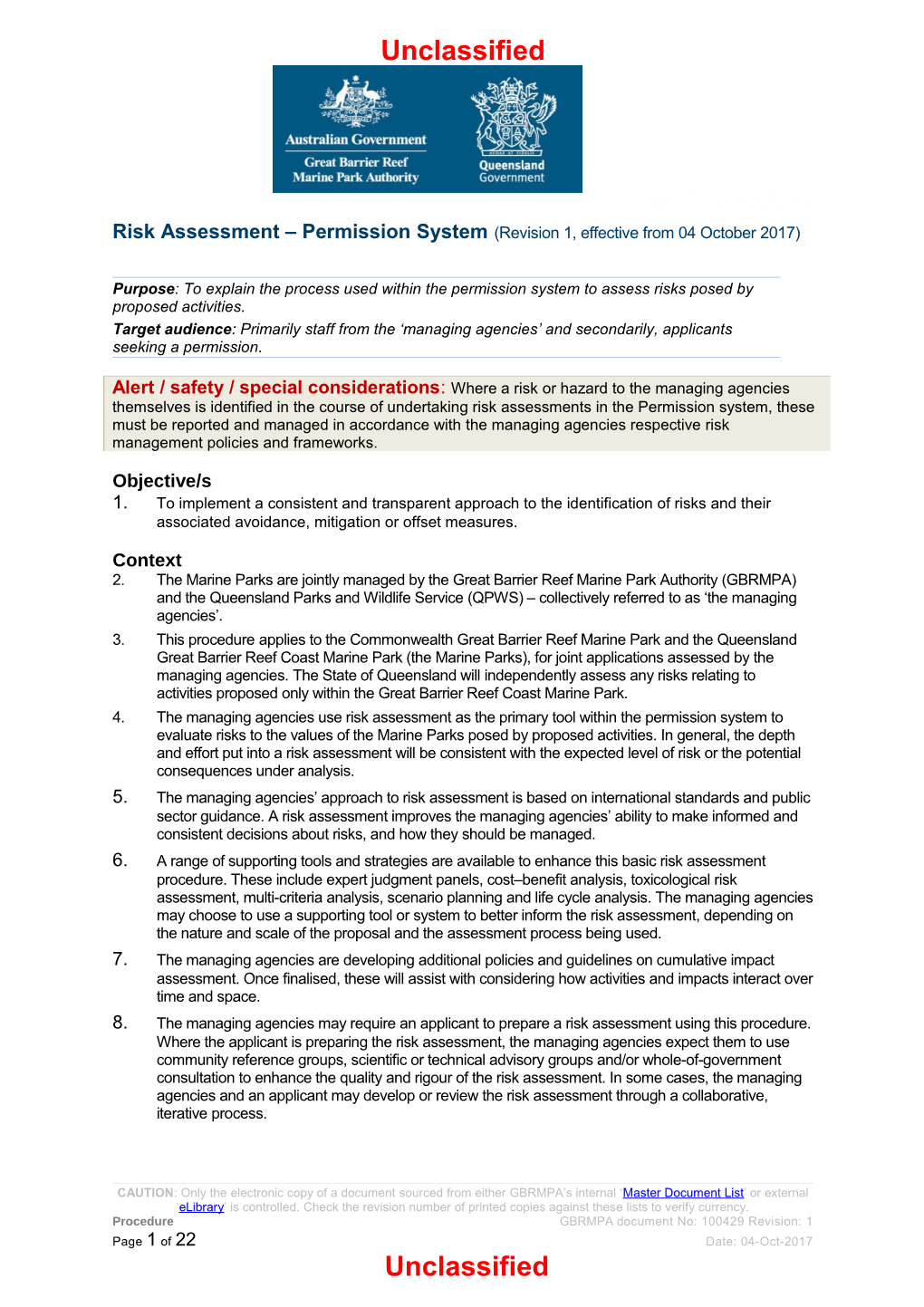 Risk Assessment - Permission System