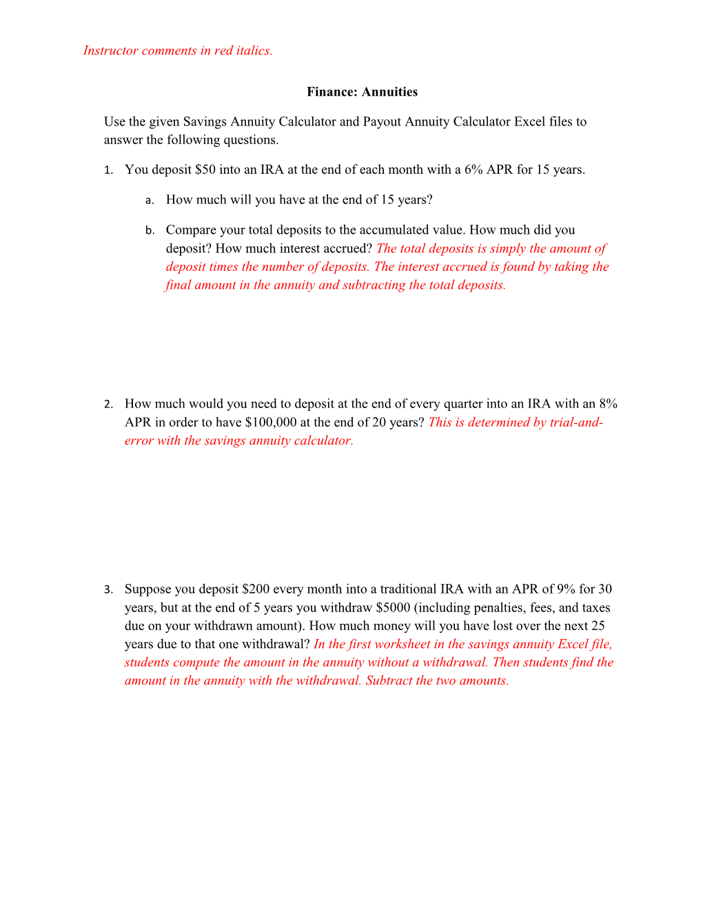 Instructor Comments in Red Italics