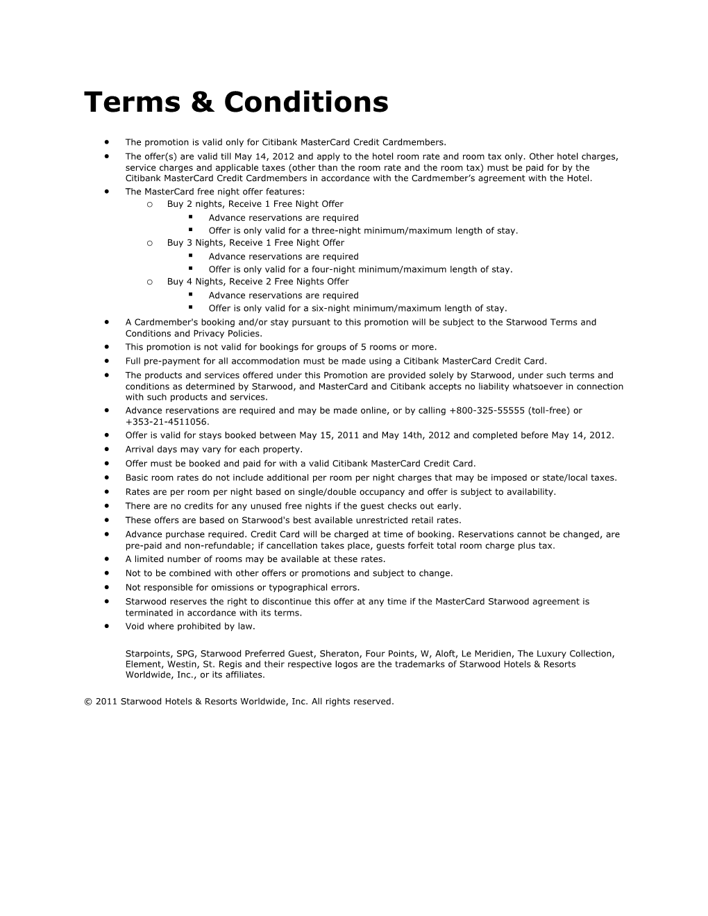 Terms & Conditions