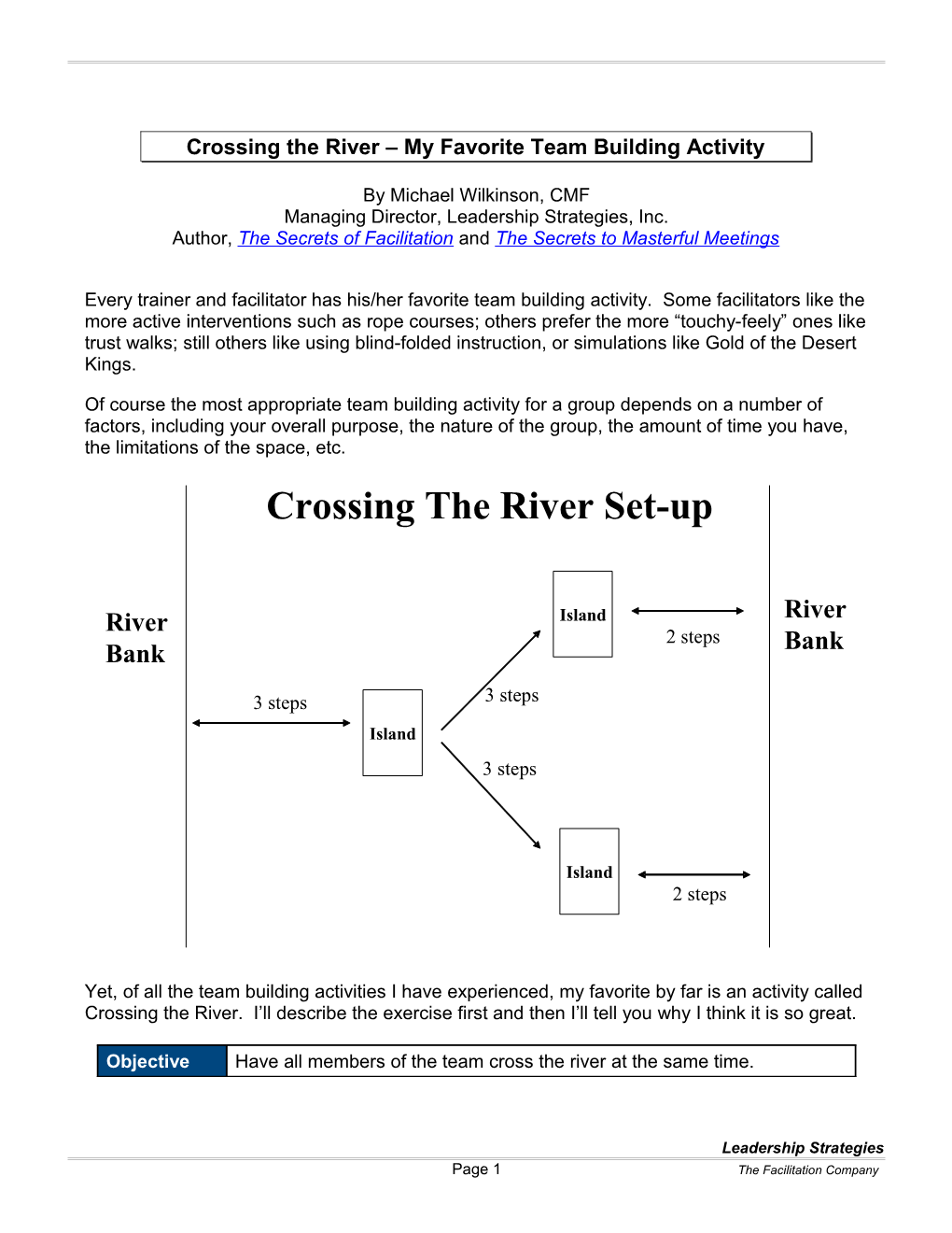 Crossing the River My Favorite Team Building Activity