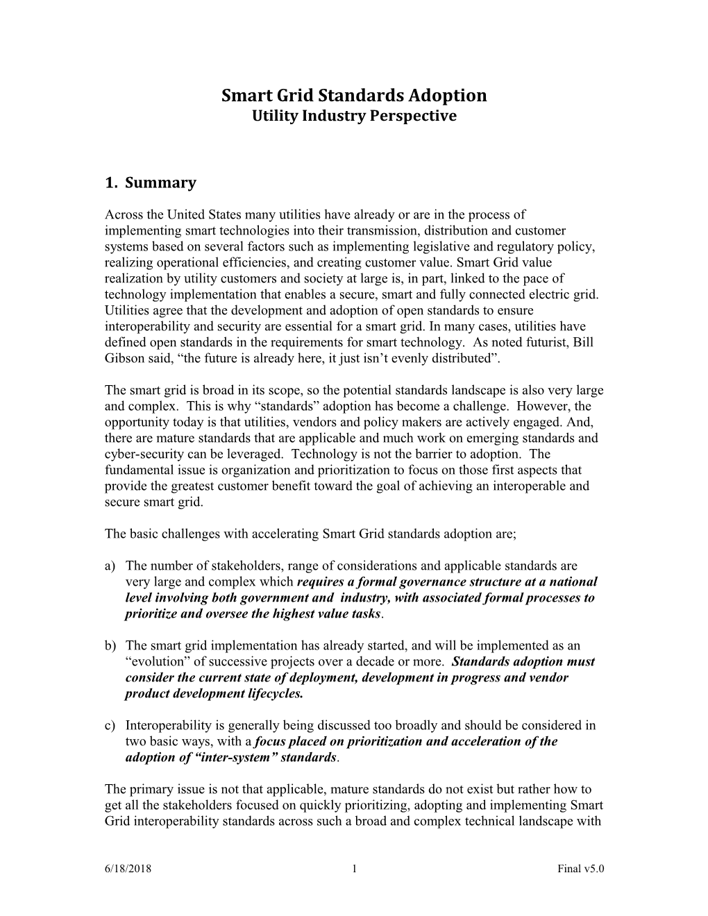 Accelerating Utility Industry Standards Adoption