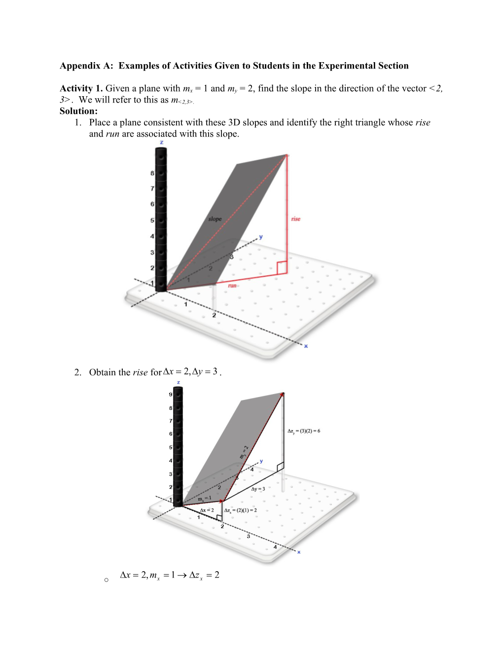 Appendix A: Examples of Activities Given to Students in the Experimental Section