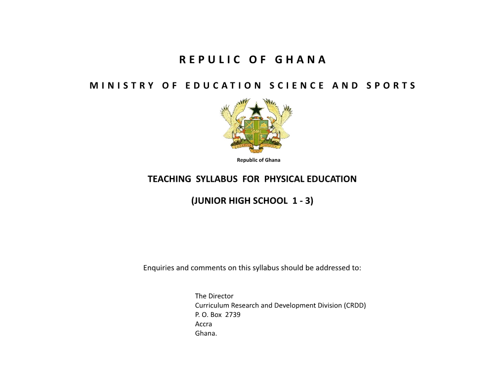 Ministry of Education Science and Sports