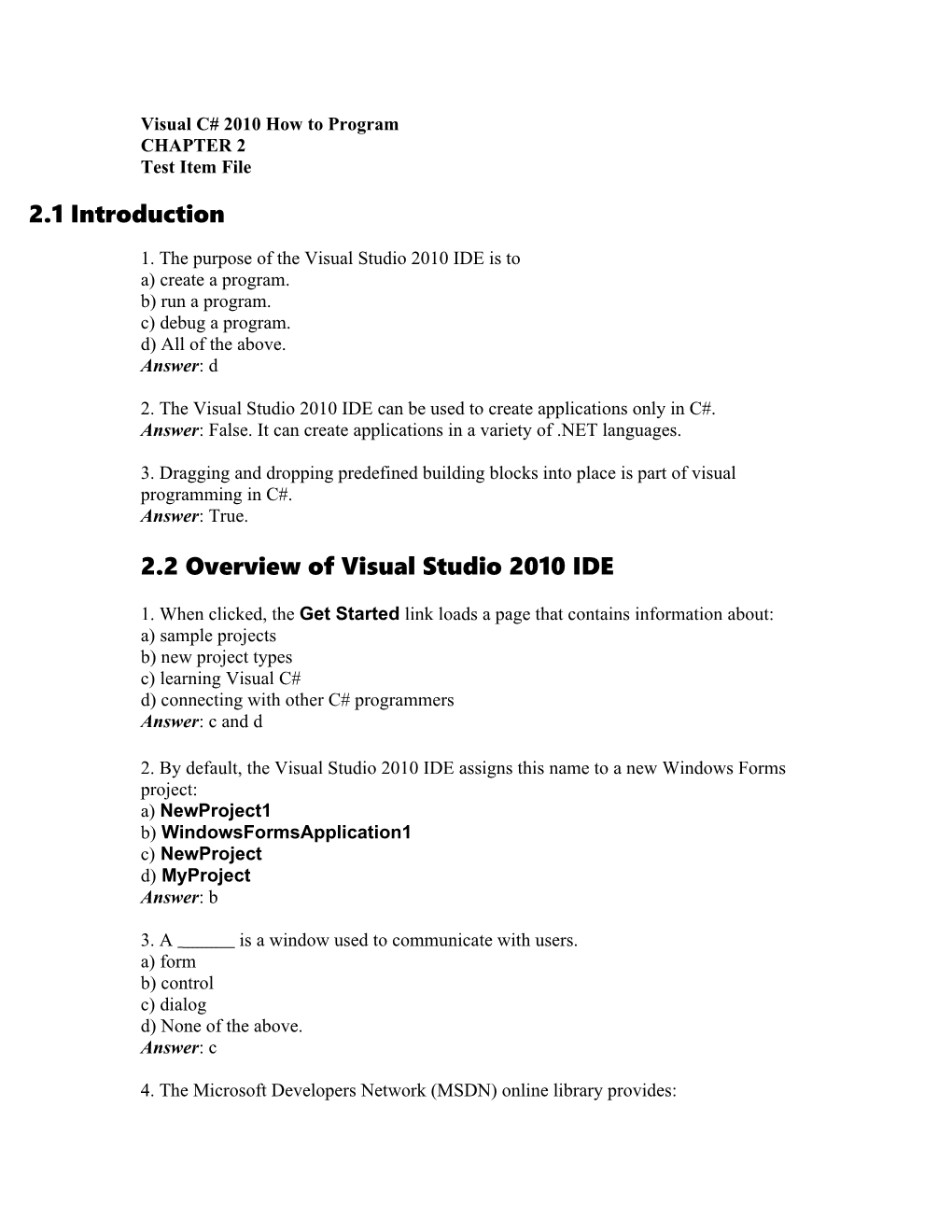 Visualc# 2010 How to Program