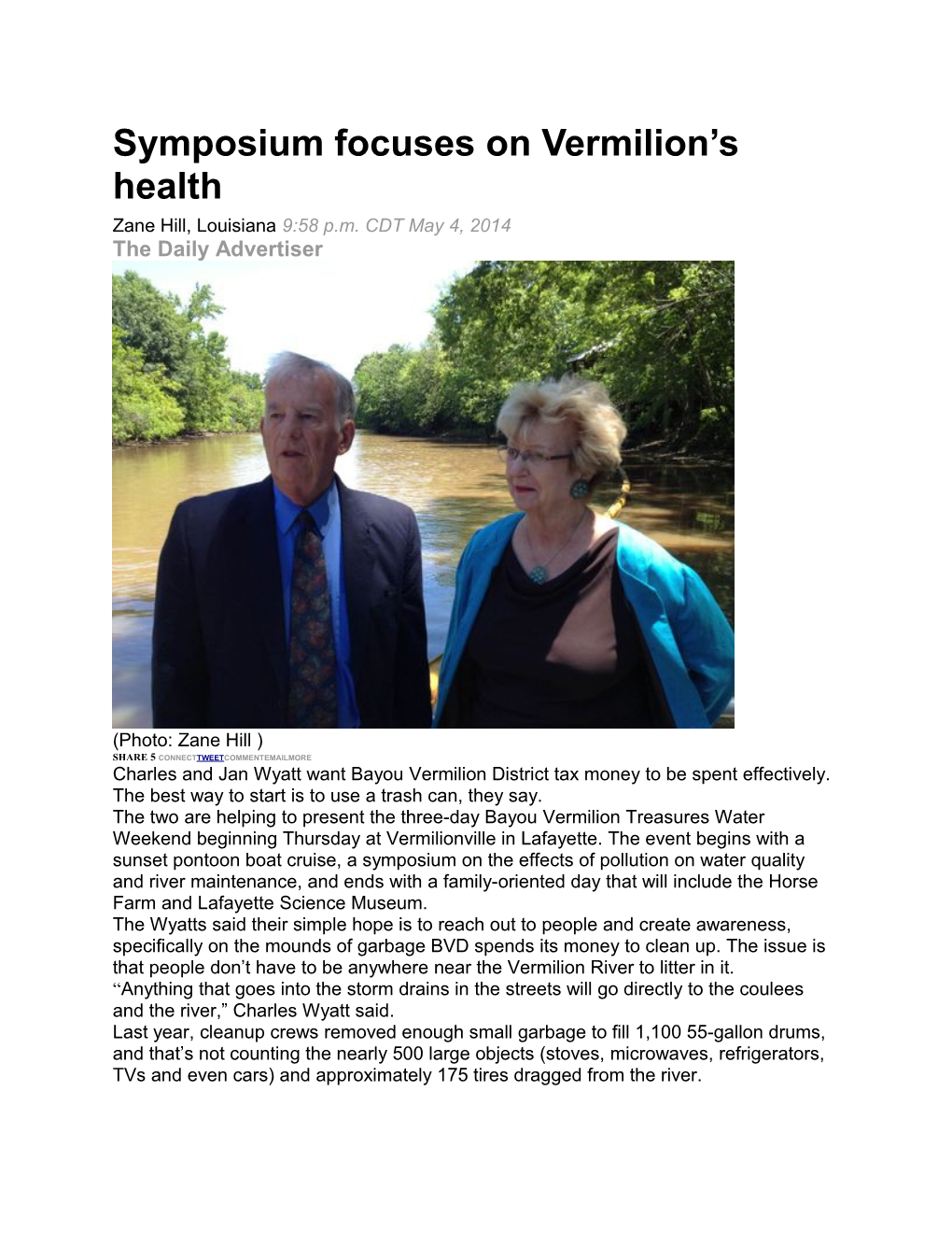 Symposium Focuses on Vermilion S Health