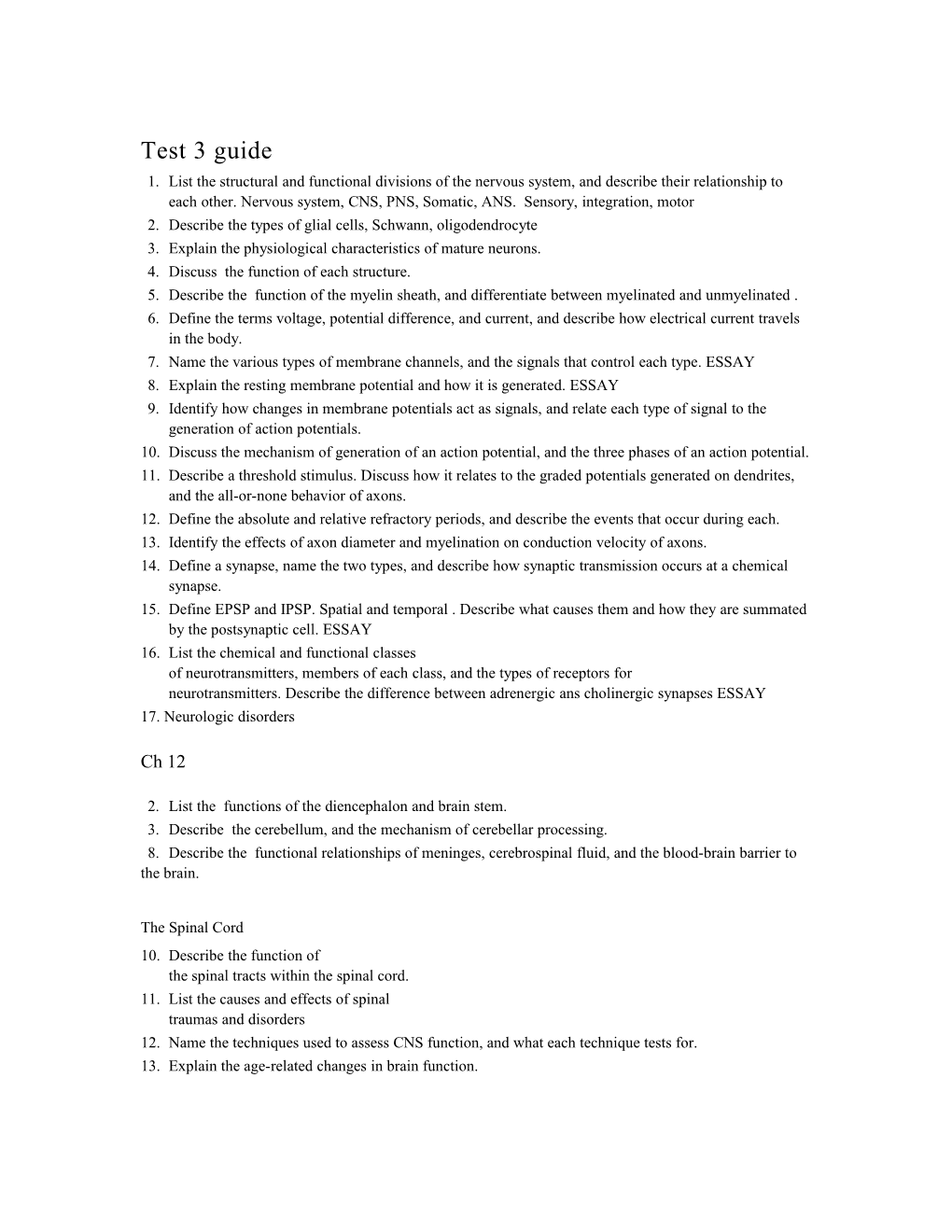 2. Describe the Types of Glial Cells, Schwann, Oligodendrocyte