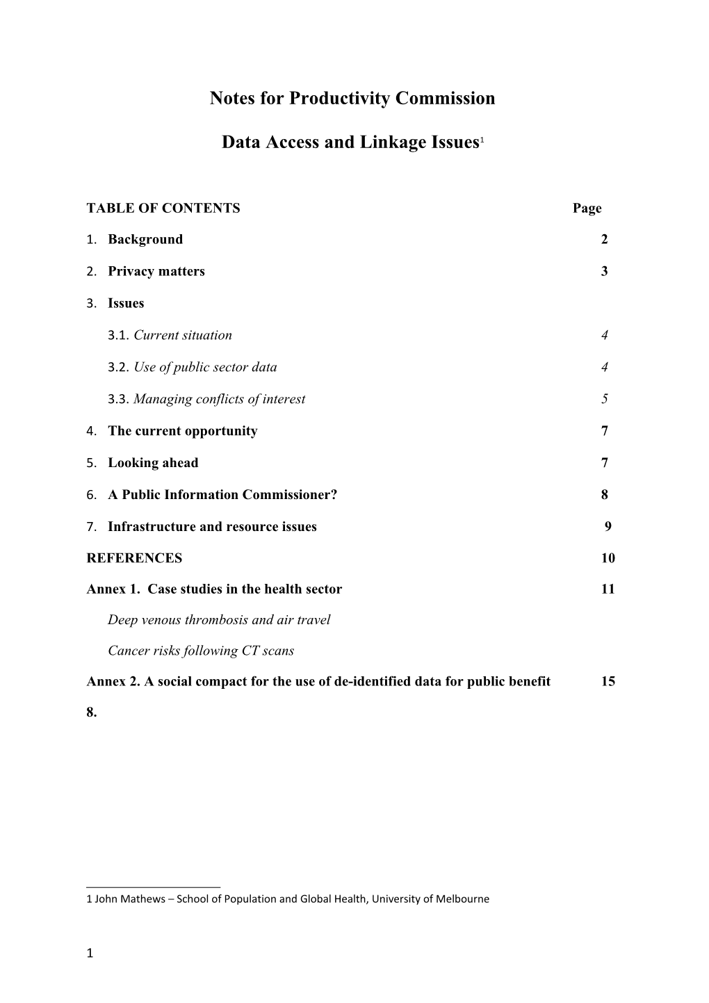 Submission 36 - John D Mathews - Data Availability and Use - Public Inquiry