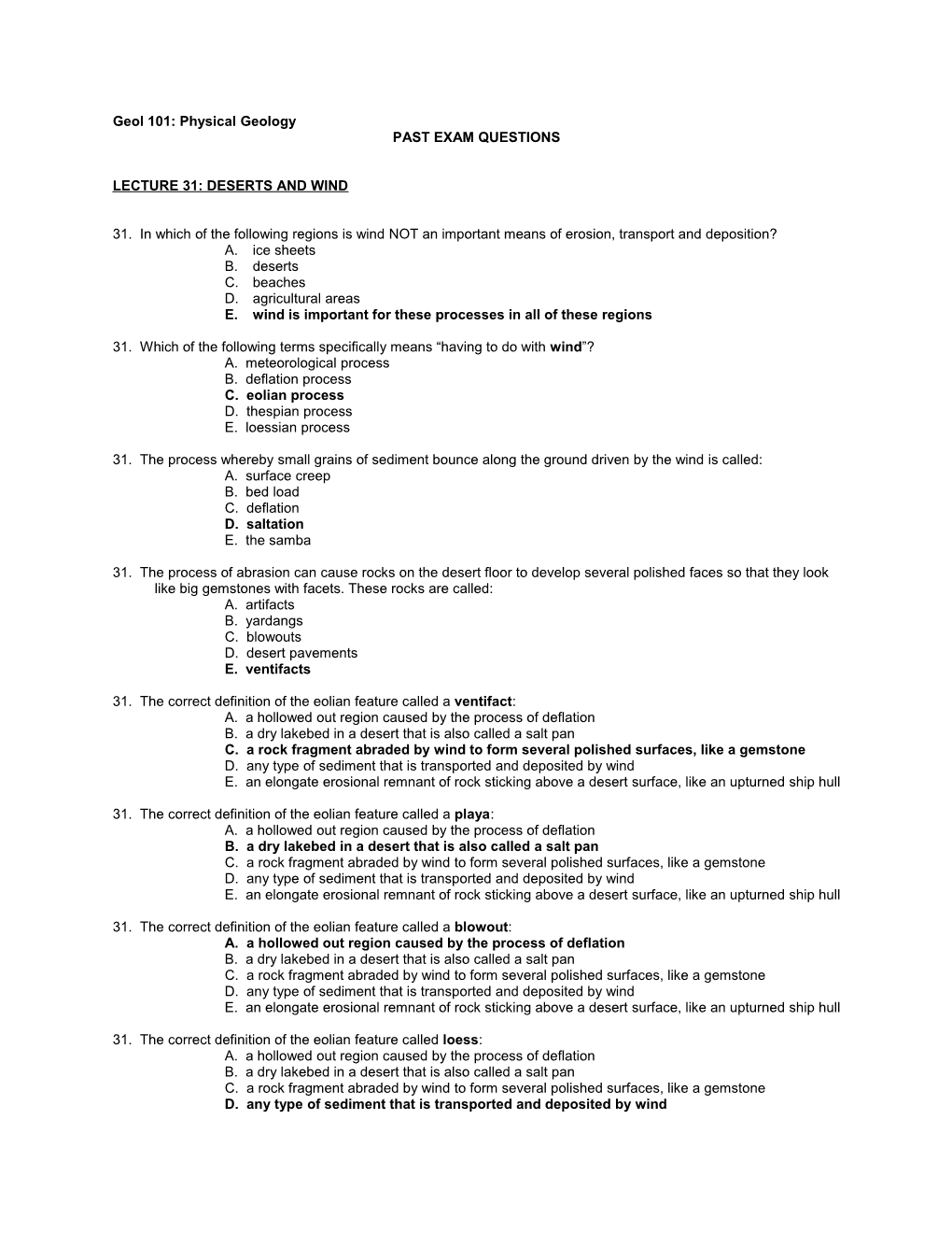 Geol 101: Physical Geology s2