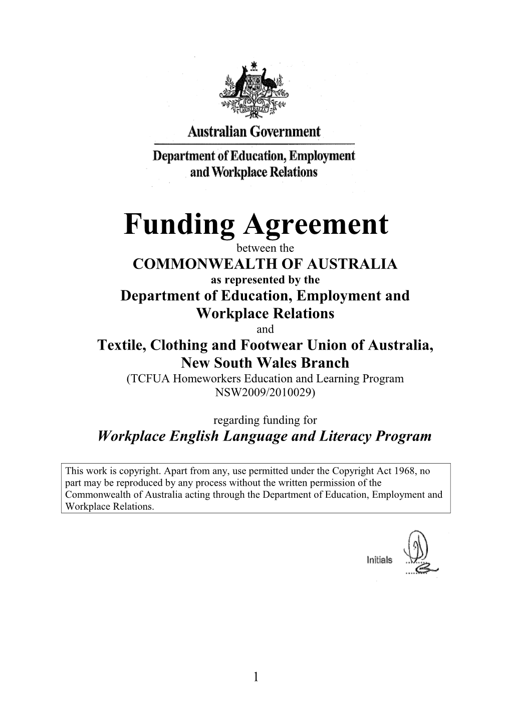 Payments to Textile Clothing and Footwear Union of Australia