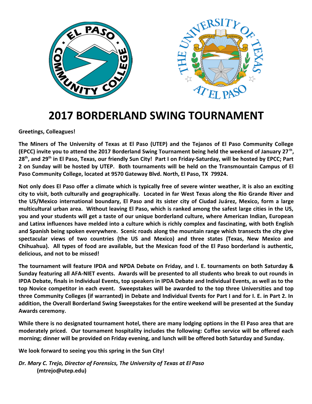 2017 Borderland Swing Tournament