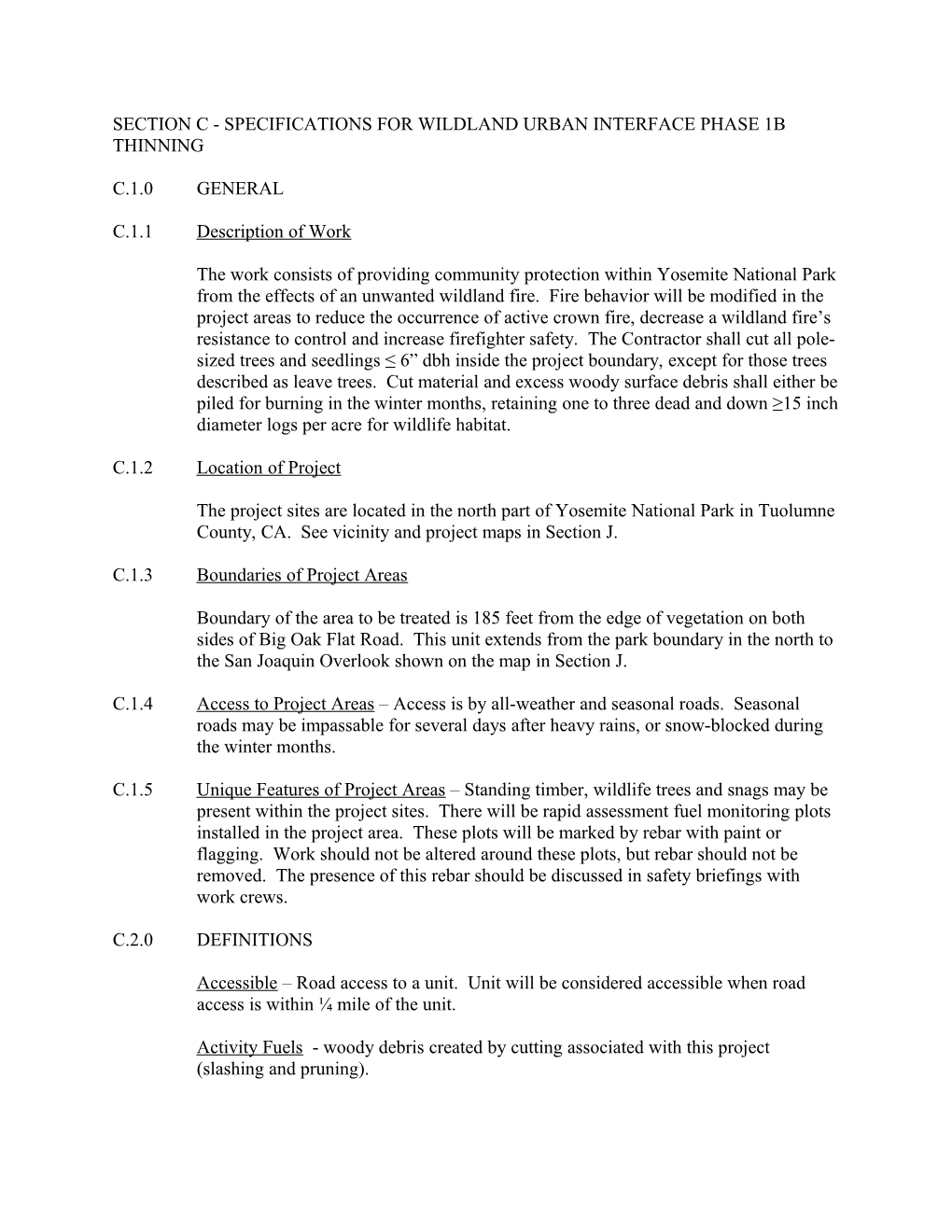 Section B - Schedule of Items