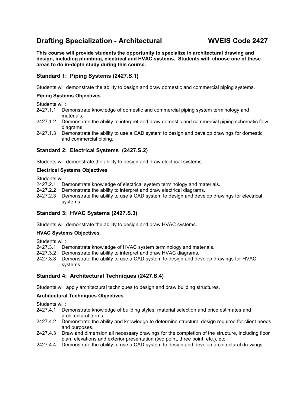 Drafting Specialization - Architectural