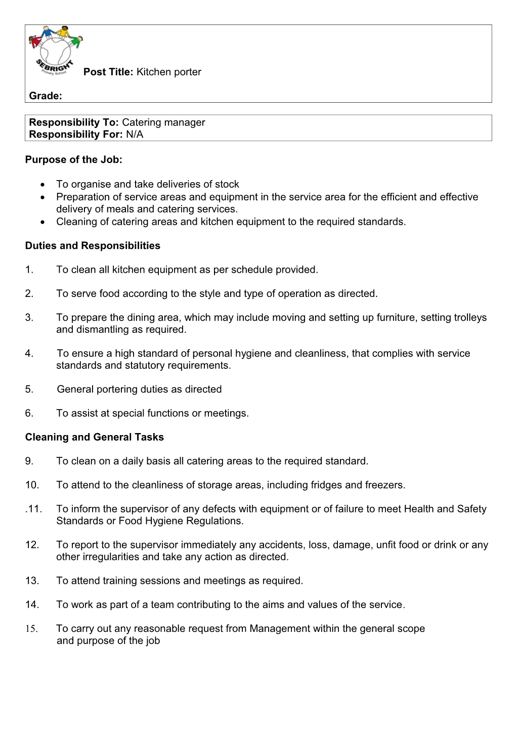 Draft Job Profile