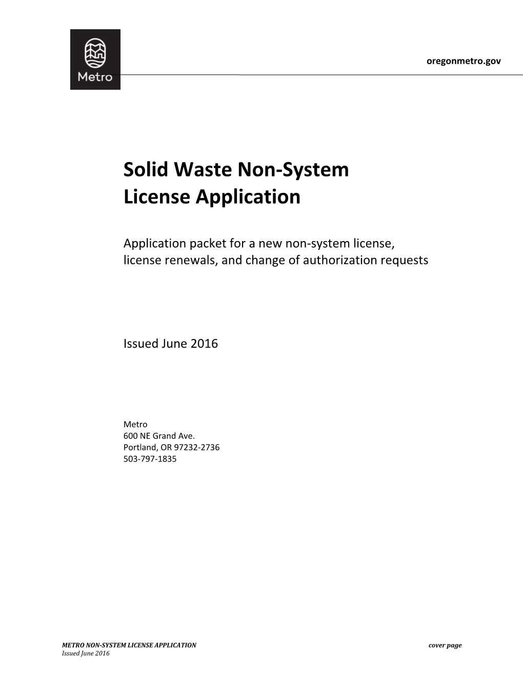 Solid Waste Non-System