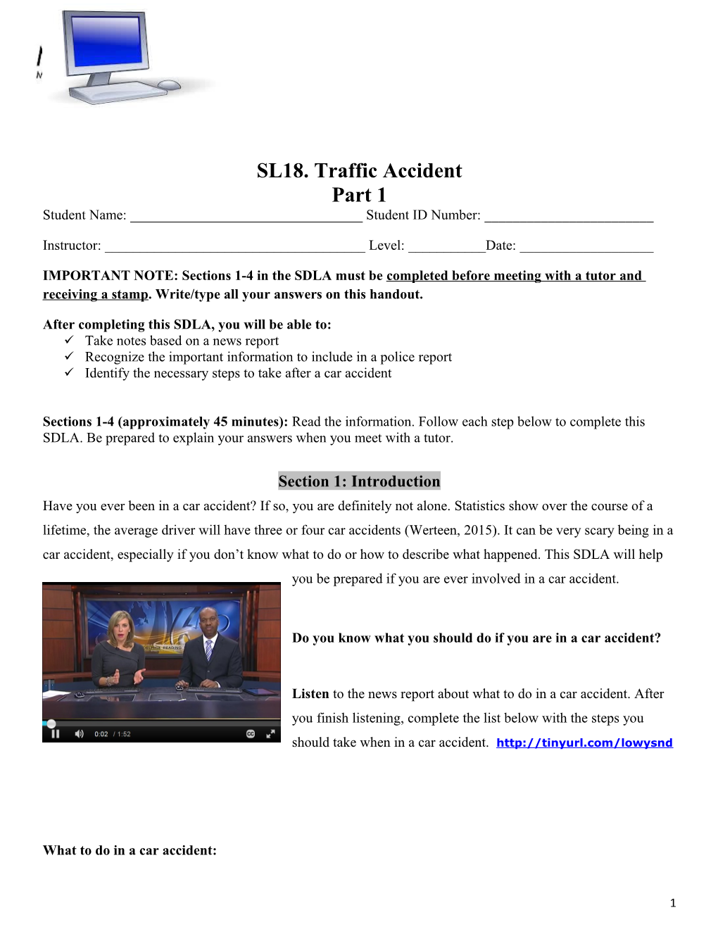 SL18. Traffic Accident