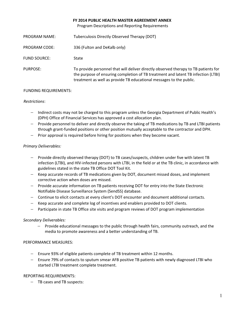 Fy 2010 Public Health Master Agreement Annex