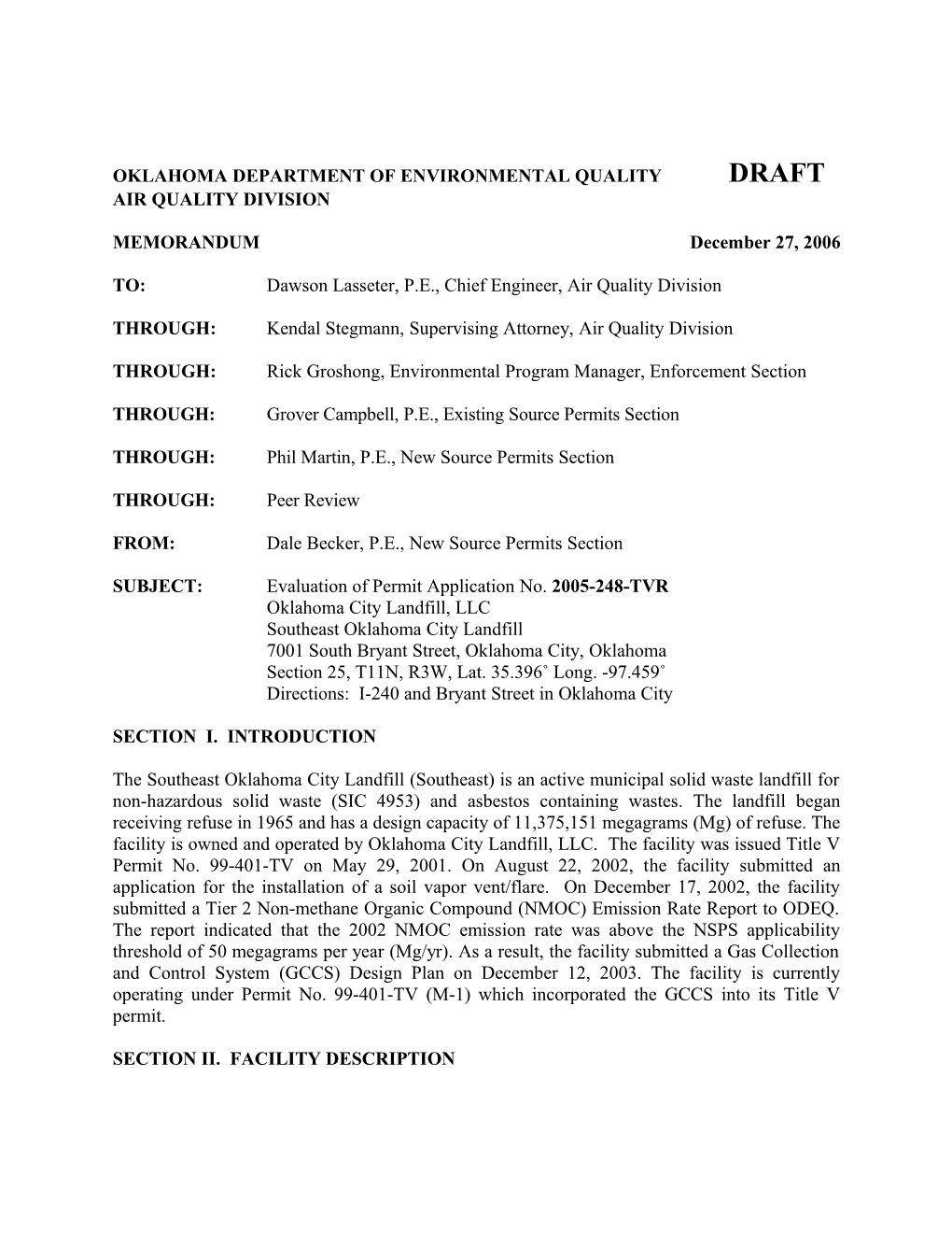 Oklahoma Department of Environmental Quality s16