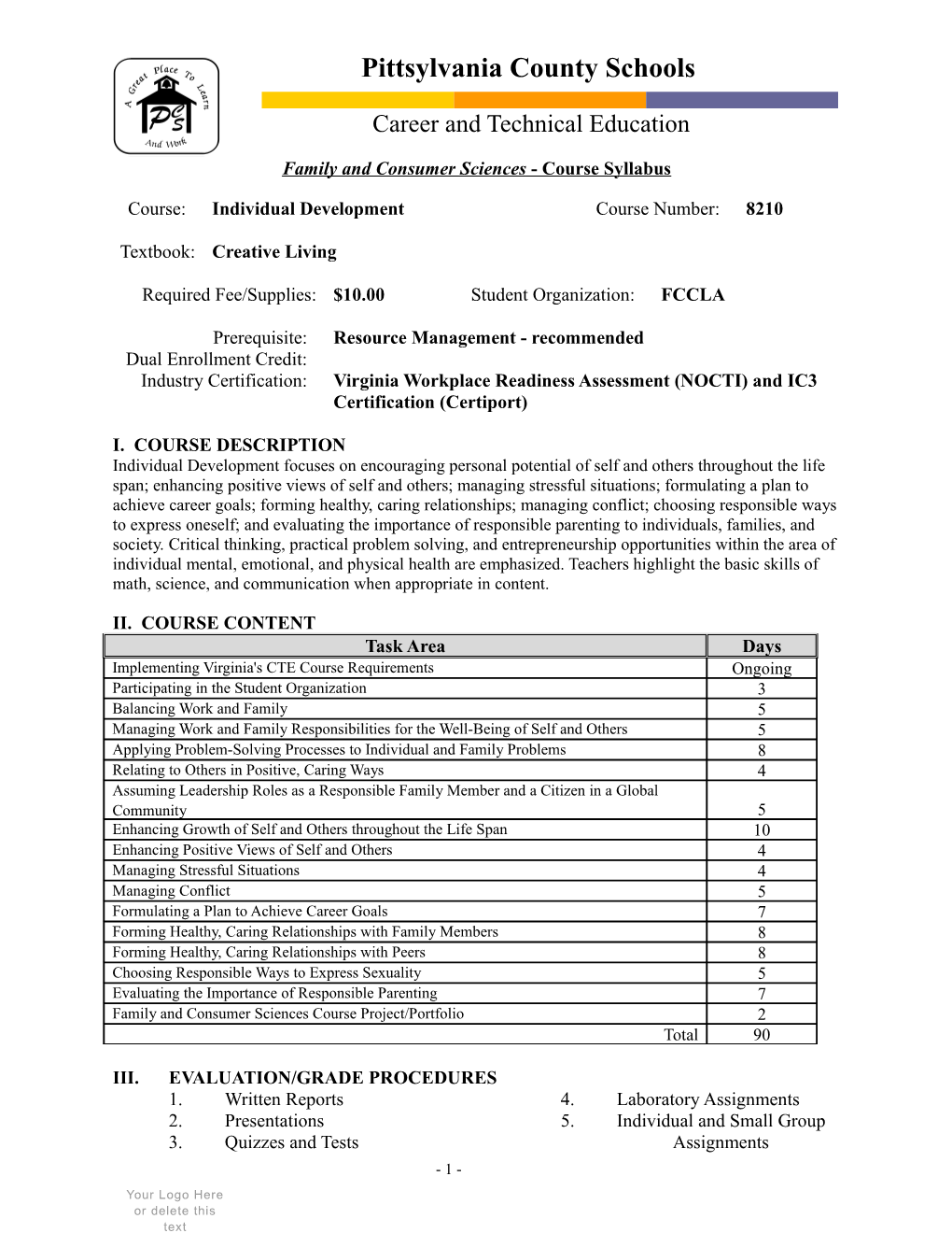 Agricultural Education Course Syllabus s1