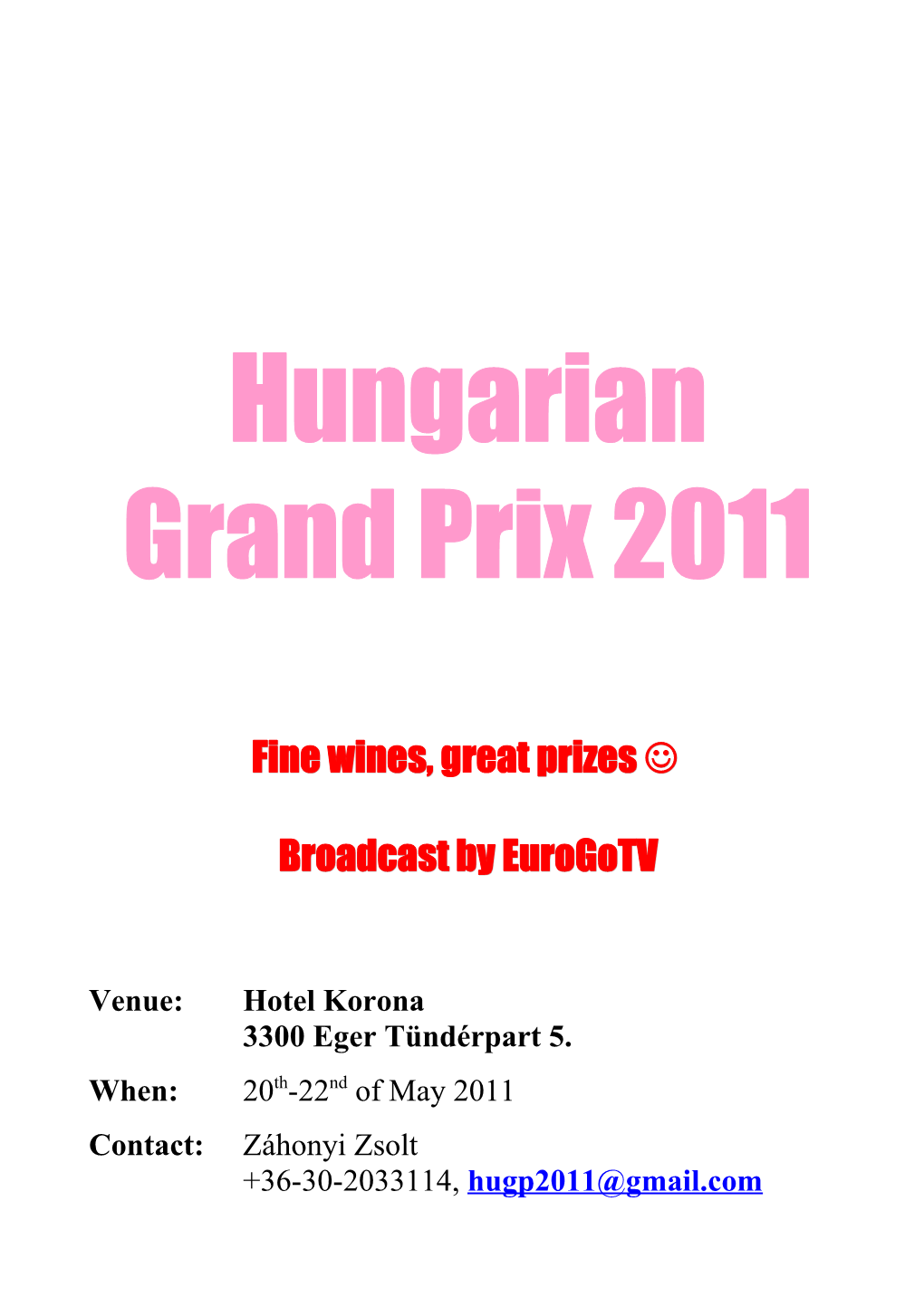 Hungarian Grand Prix 2011