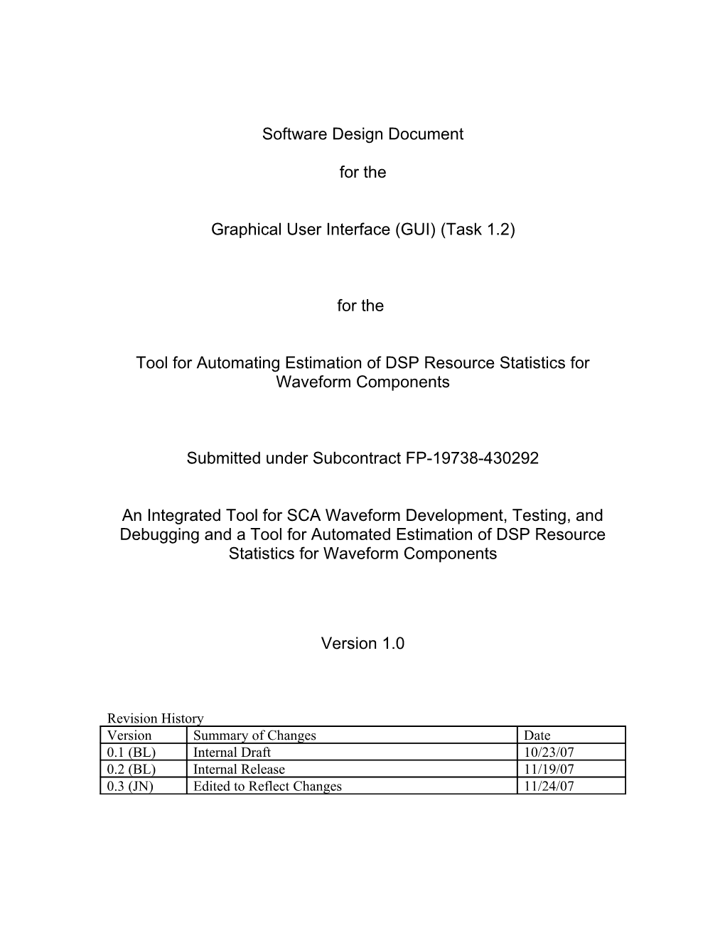 Software Design Document s1