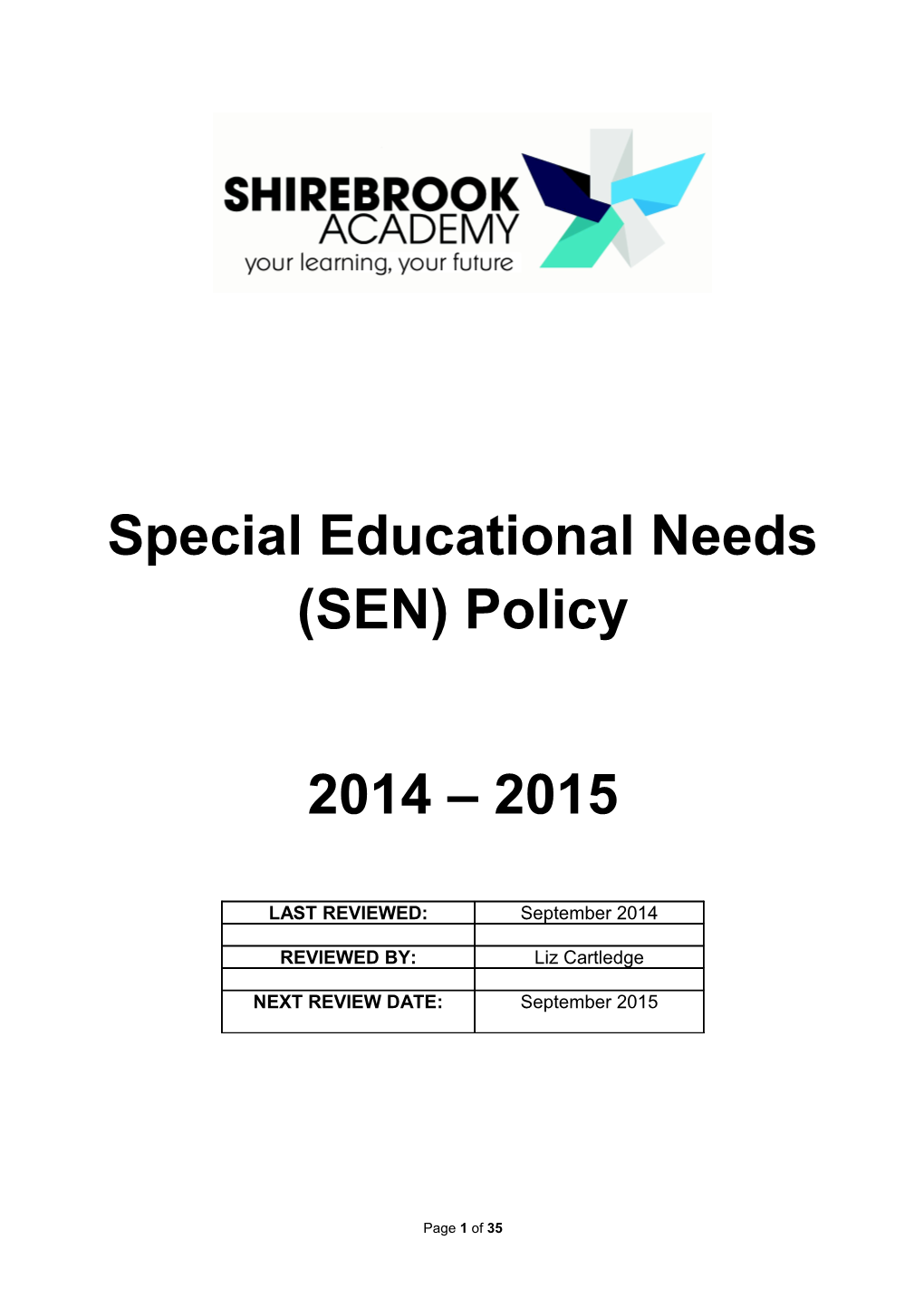 Special Educational Needs (SEN) Policy