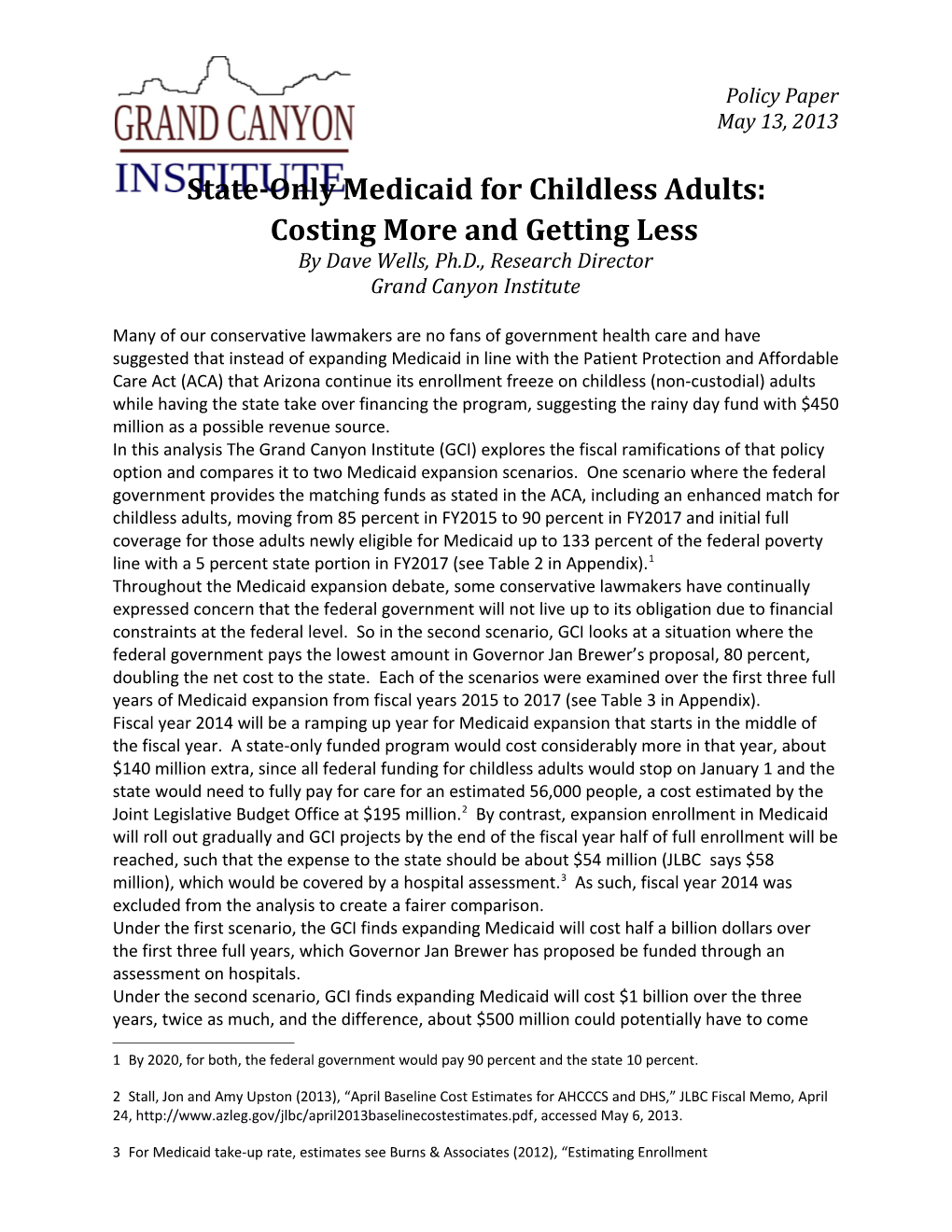 State-Only Medicaid for Childless Adults