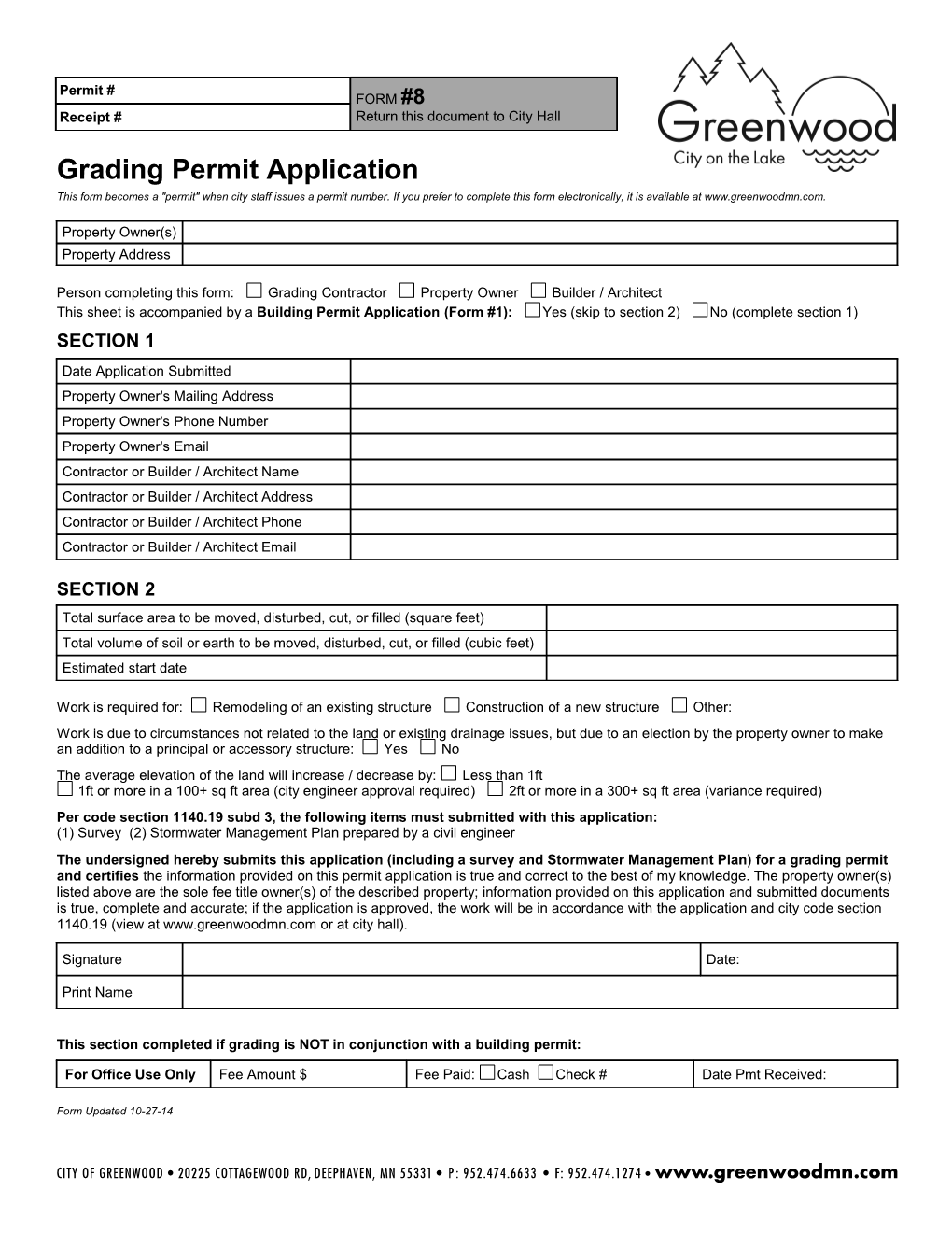 City of Woodland Filing Requirements