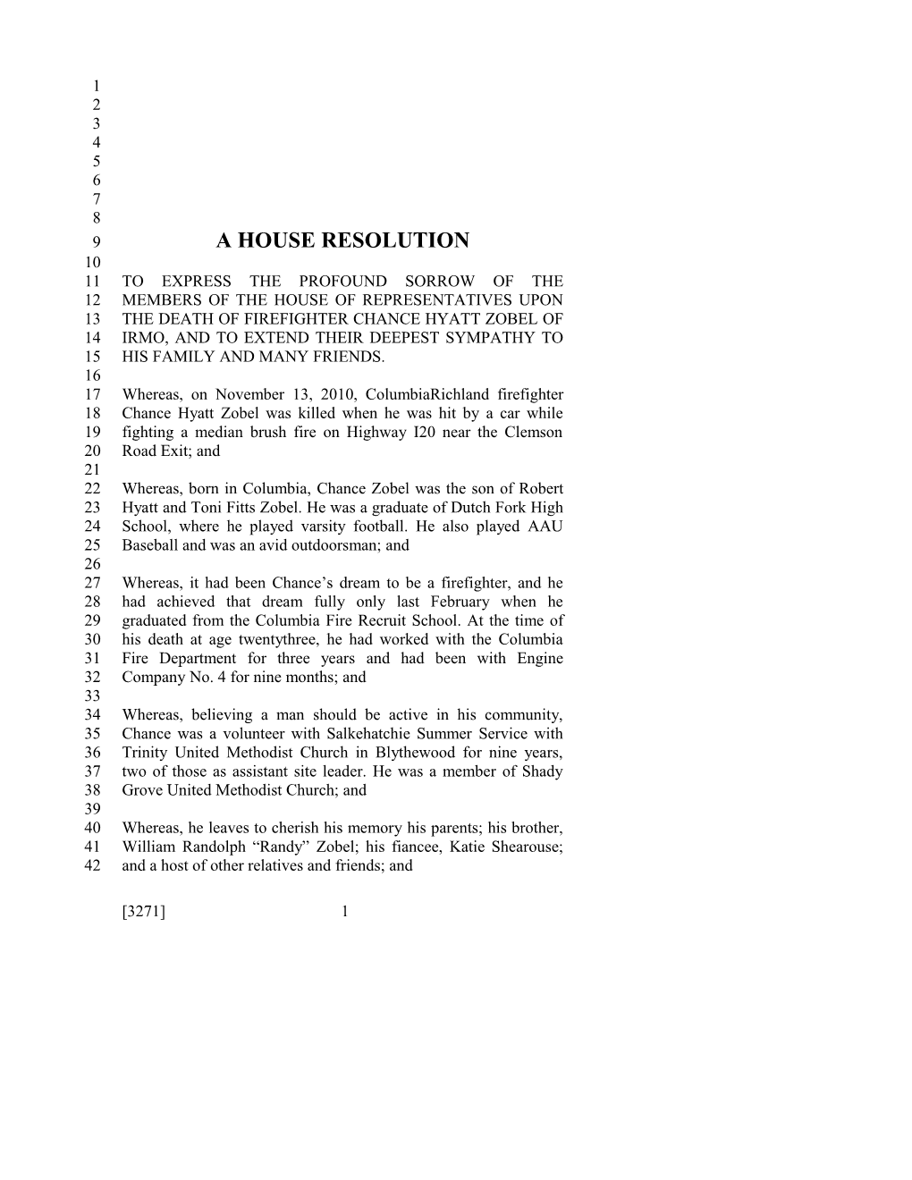 A House Resolution s16