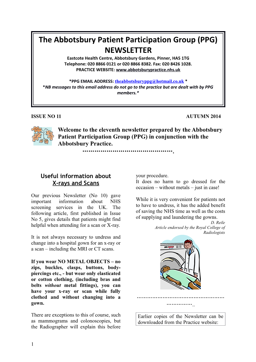 The Abbotsbury Patient Participation Group (PPG) NEWSLETTER