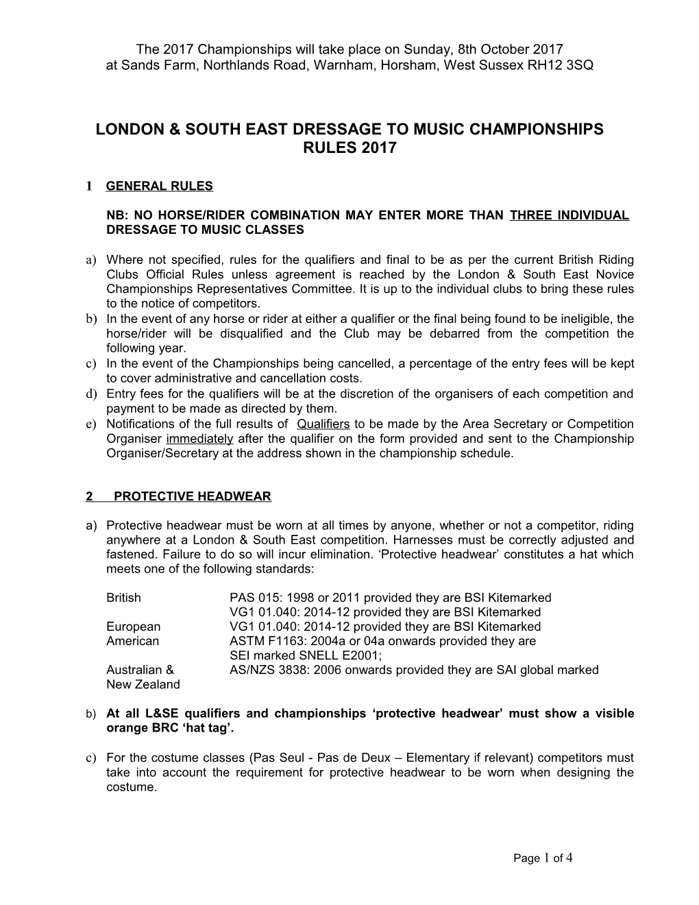 London & South East Novice