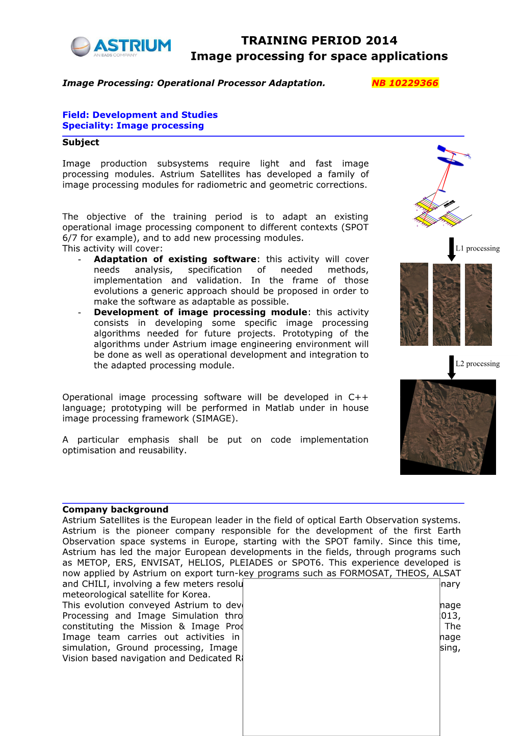 Training Title: Satellite Image Quality Analysis Tools