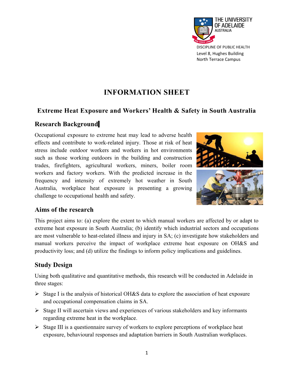 Extreme Heat Exposure and Workers Health Safety in South Australia